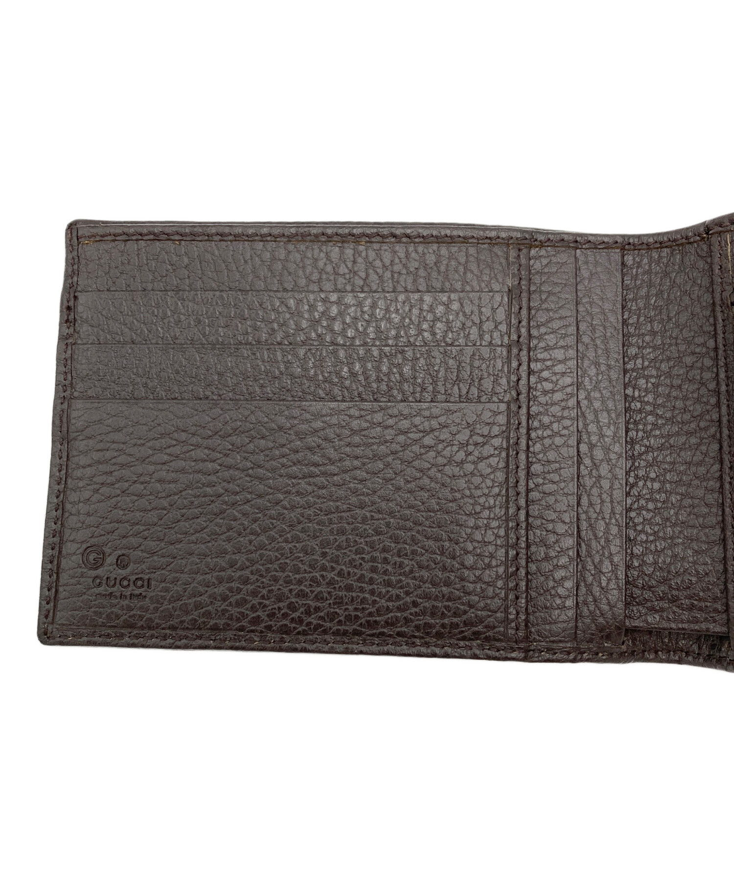 中古・古着通販】GUCCI (グッチ) GGキャンバス 2つ折り財布 ブラウン