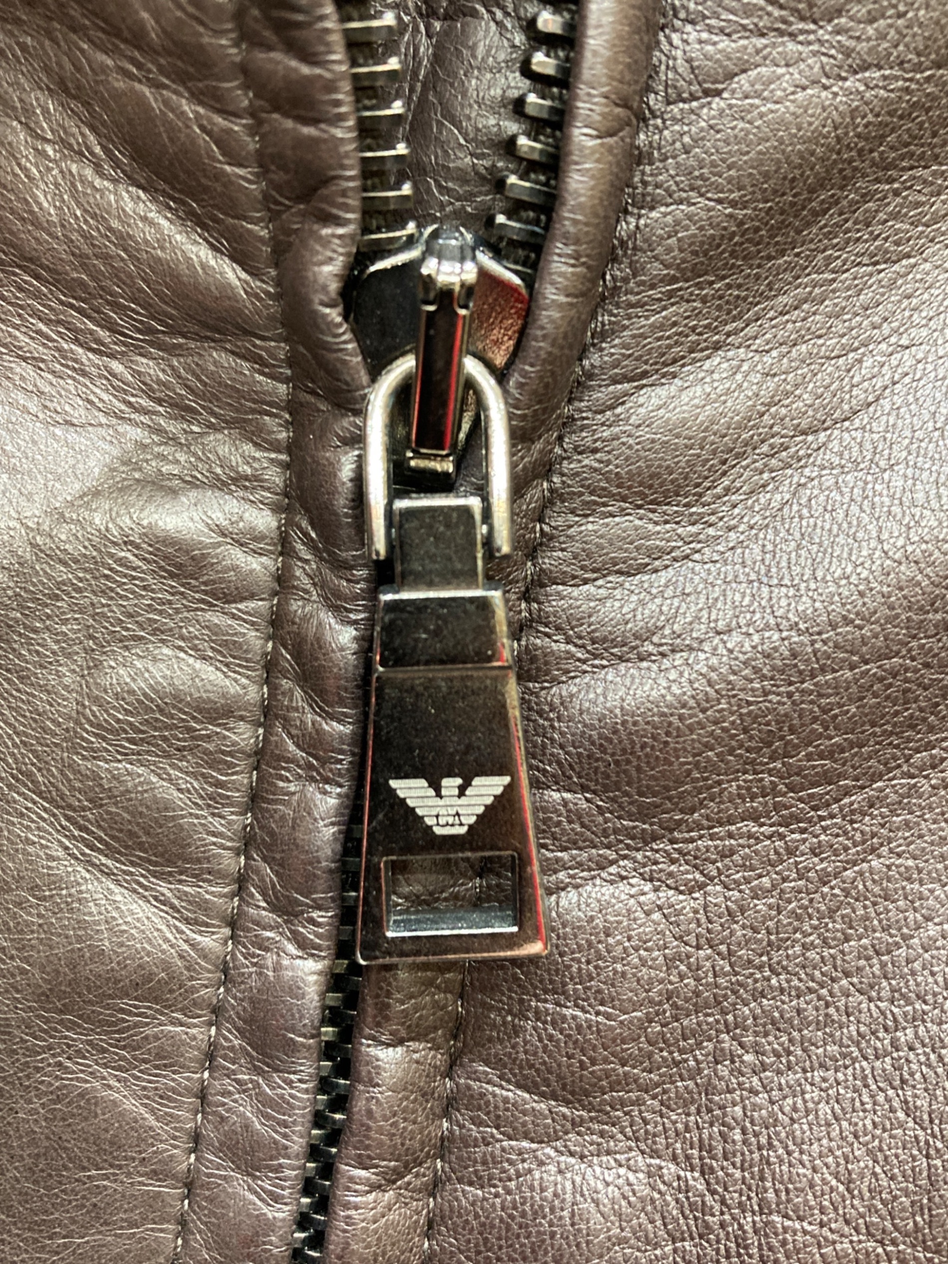 エンポリオアルマーニ EMPORIO ARMANI レザージャケット ラム切替 中古・古着通販】EMPORIO ARMANI (エンポリオ アルマーニ) ニット切替