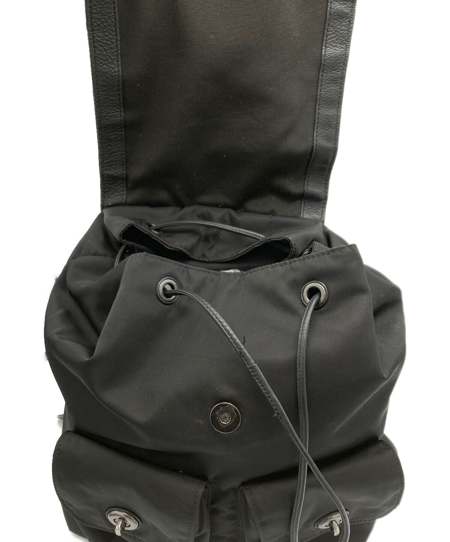 中古・古着通販】COACH (コーチ) ターンロック巾着リュック ブラック