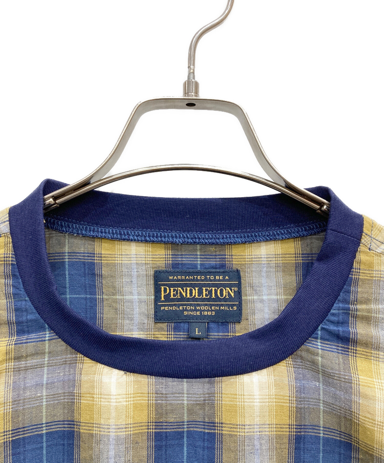 中古・古着通販】PENDLETON (ペンドルトン) 布帛Tシャツ ネイビー