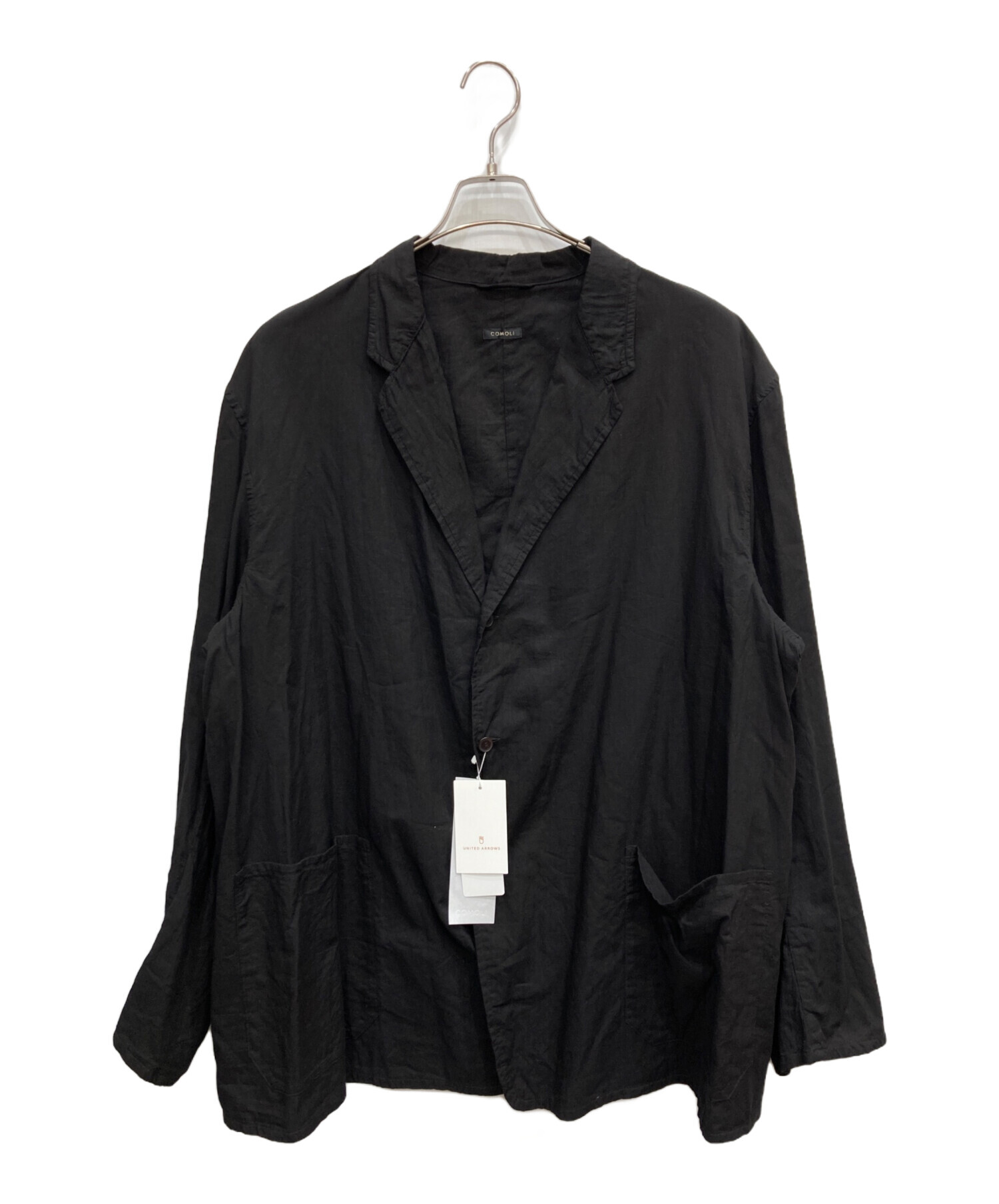 中古・古着通販】COMOLI (コモリ) KHADIｺｯﾄﾝ ｼﾞｬｹｯﾄ ブラック サイズ