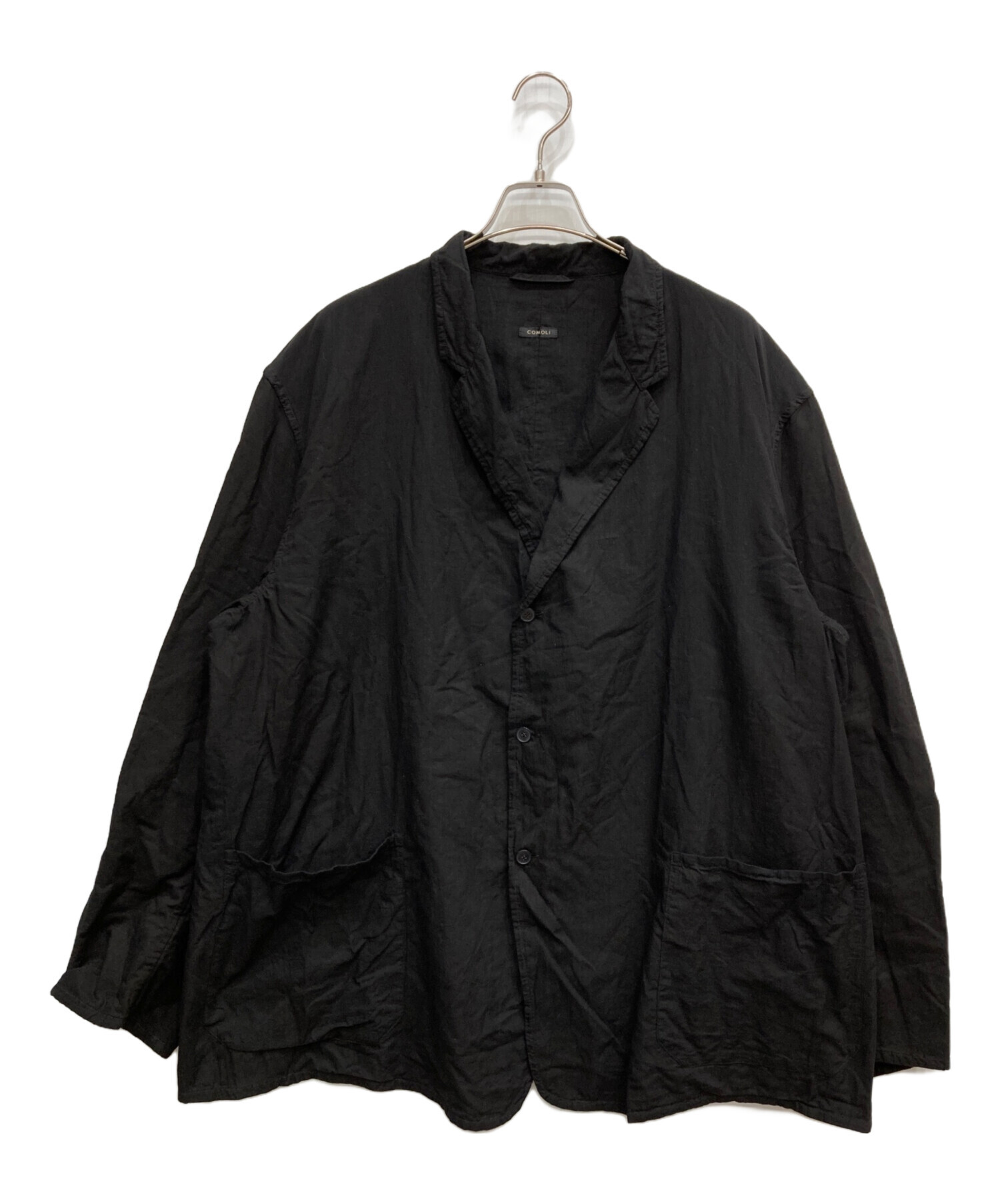 中古・古着通販】COMOLI (コモリ) KHADIコットン ジャケット ブラック
