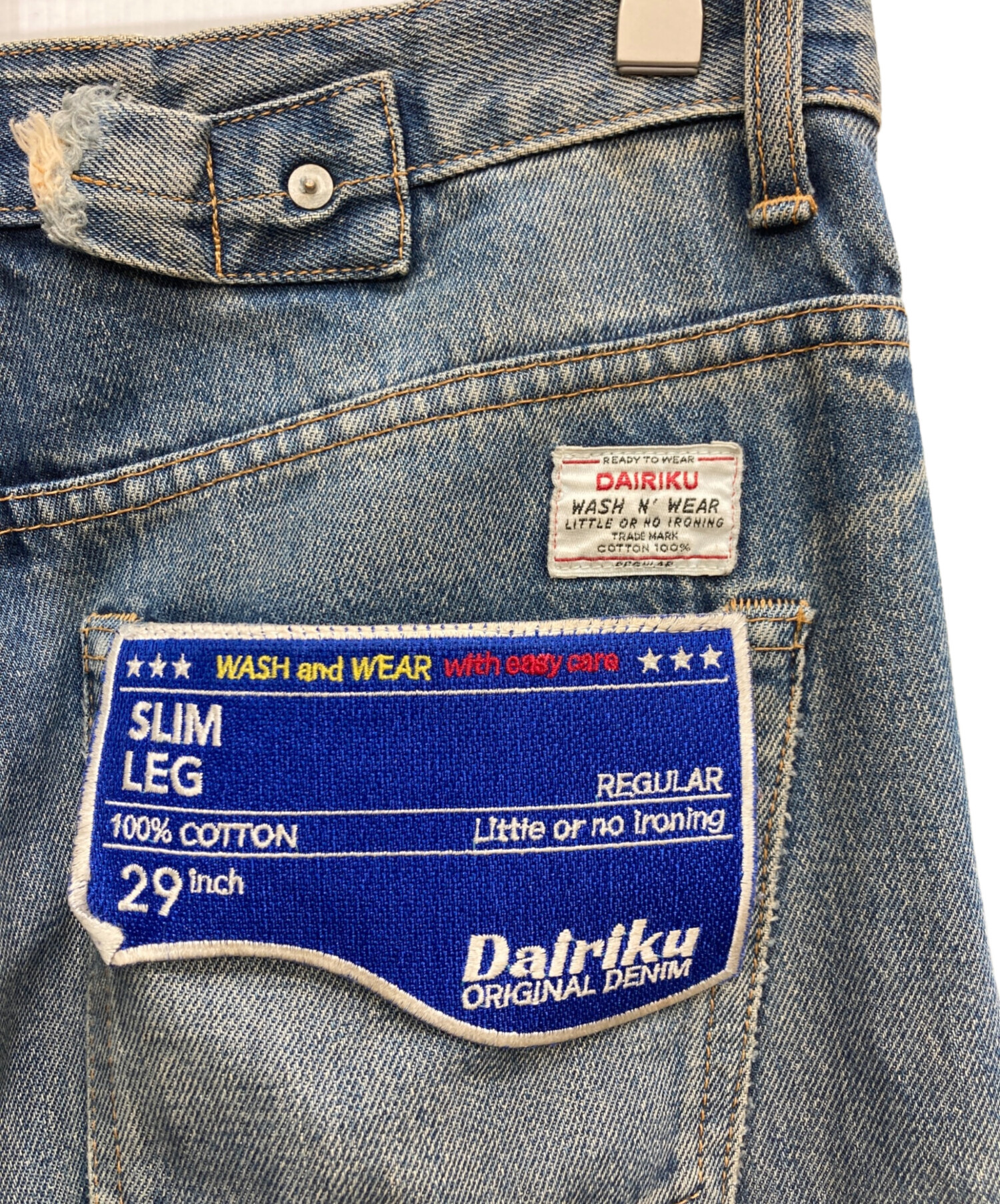 中古・古着通販】DAIRIKU (ダイリク) Flower Cross Embroidery Slim
