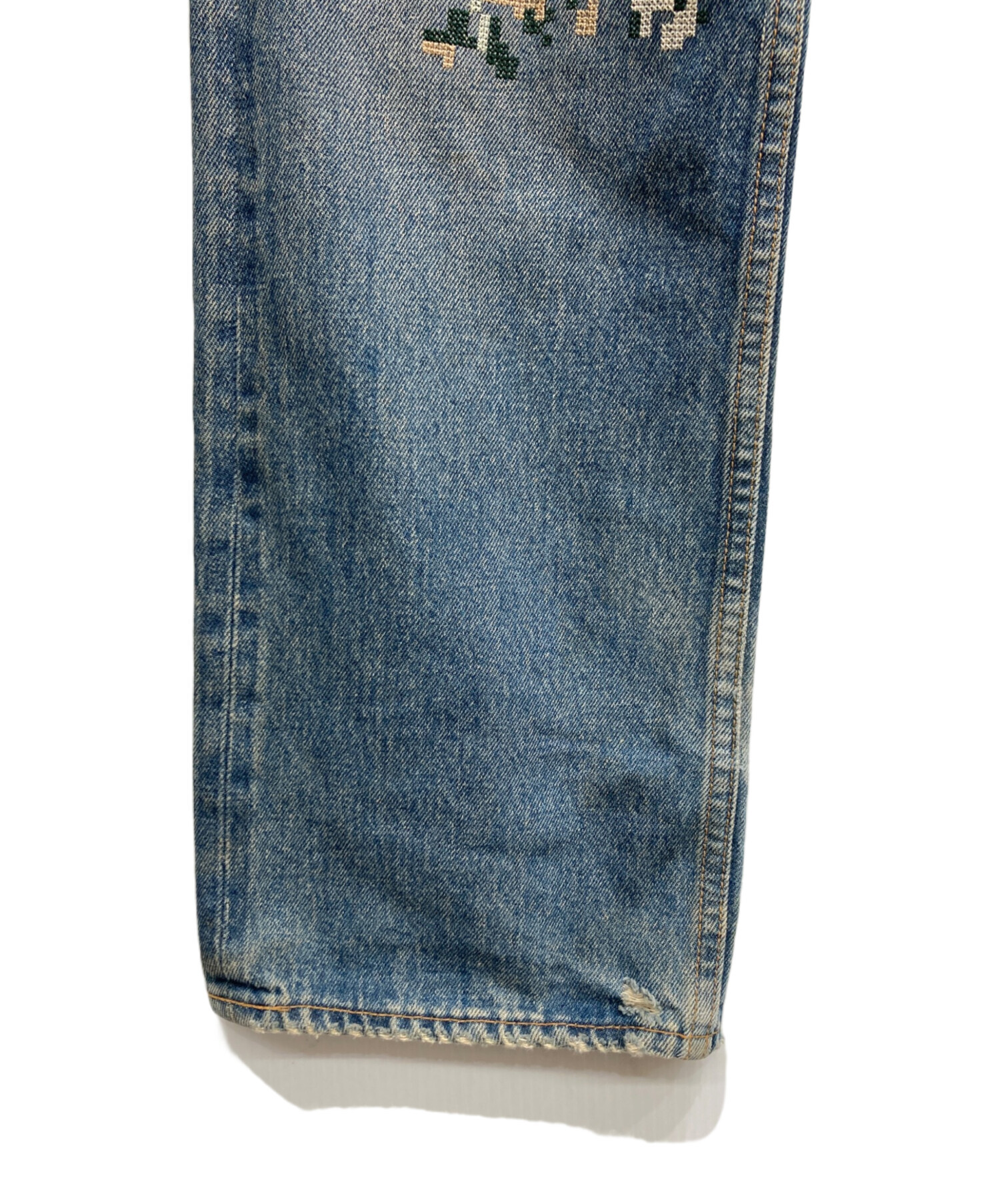 中古・古着通販】DAIRIKU (ダイリク) Flower Cross Embroidery Slim