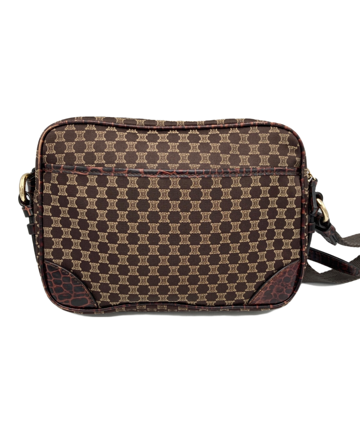 セリーヌ メッセンジャー トリオンフ キャンバス マカダム ショルダーバッグ 中古・古着通販】CELINE (セリーヌ) マカダム柄 キャンバス ショルダー