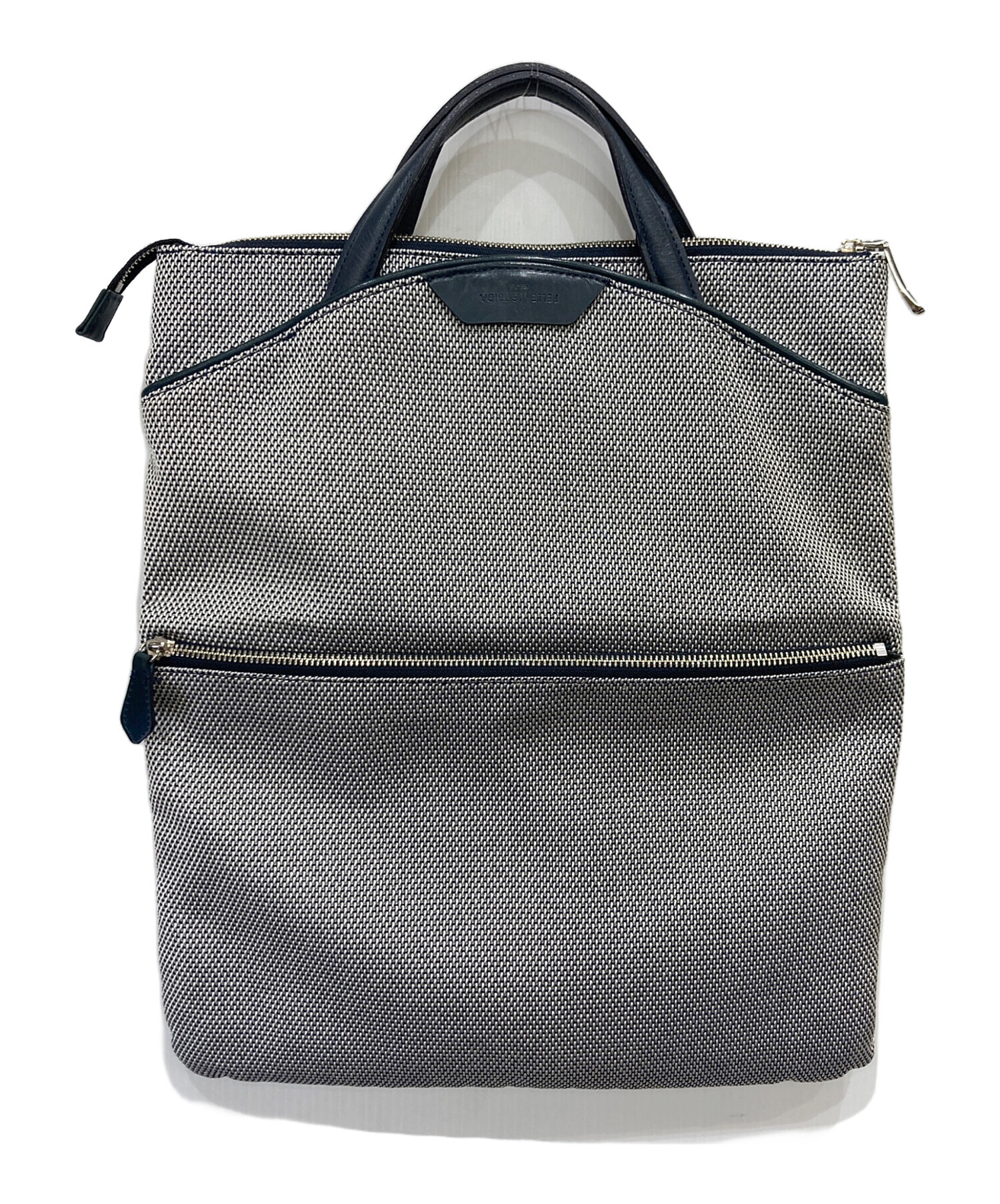 PELLE MORBIDA ハンドバッグ ネイビー 中古・古着通販】PELLE MORBIDA (ペッレモルビダ) ハンドバッグ