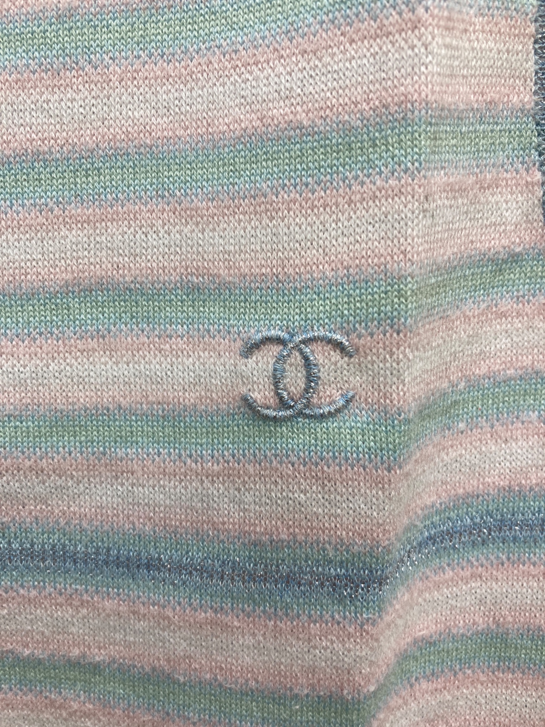 中古・古着通販】CHANEL (シャネル) ノースリーブニット ブルー サイズ 
