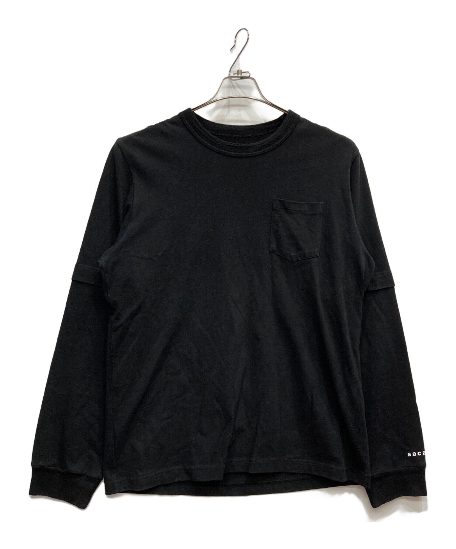 sacai x MADSAKI長袖カットソー 中古・古着通販】sacai (サカイ) 長袖カットソー ブラック サイズ:4