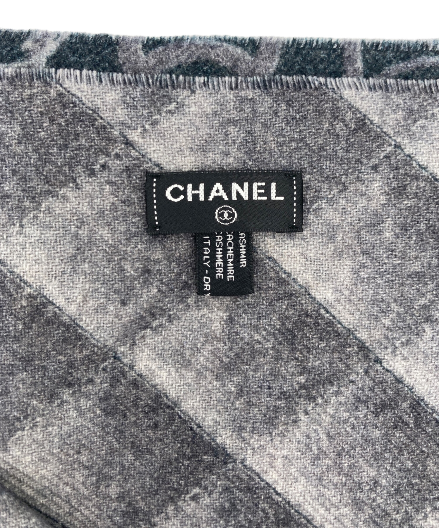 中古・古着通販】CHANEL (シャネル) 大判カシミヤストール グレー
