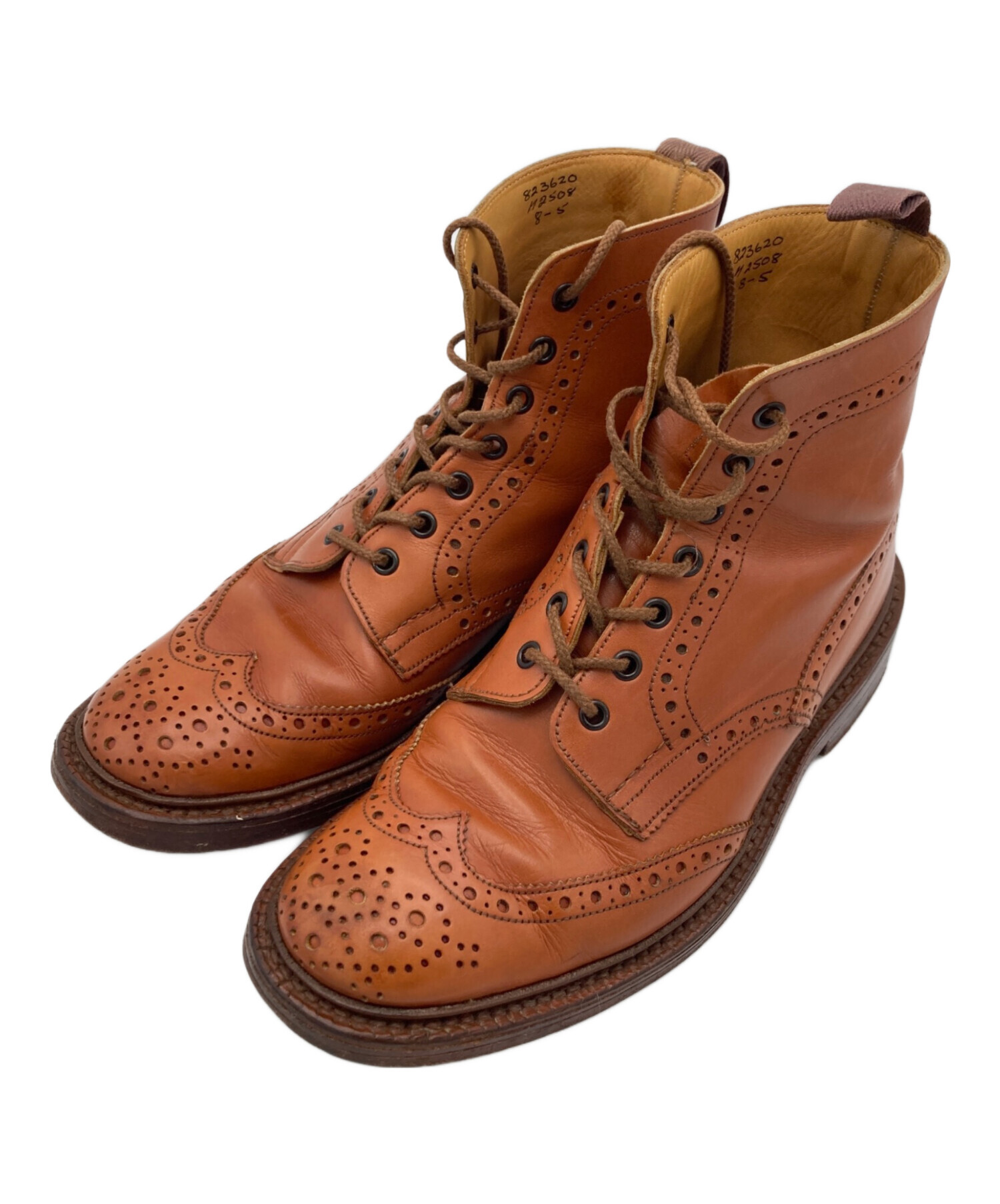 トリッカーズTricker's ウィングチップ ブラウン 中古・古着通販】Tricker's (トリッカーズ) ウィングチップブーツ