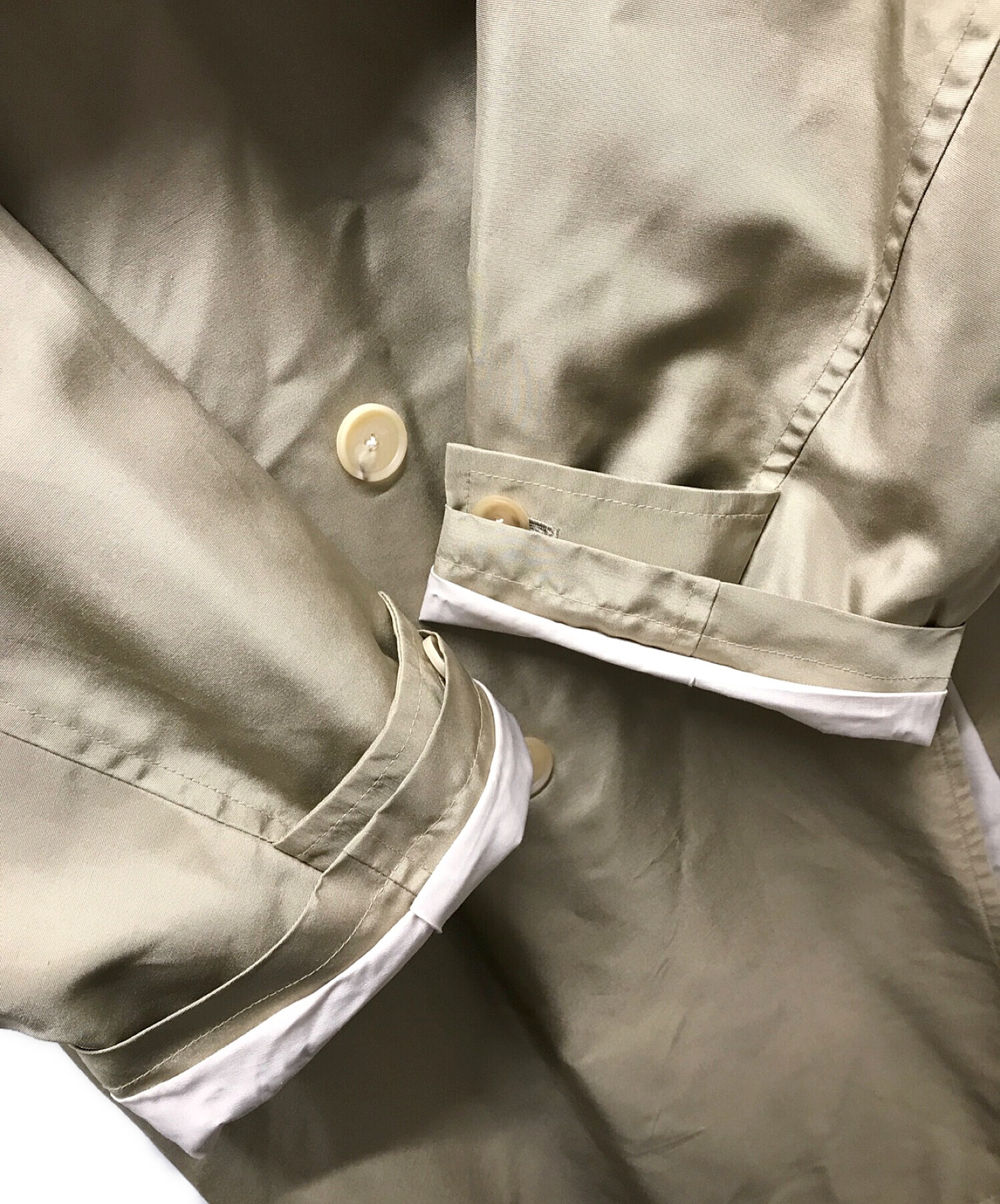 中古・古着通販】Blanc YM (ブランワイエム) Silk Grosgrain Trench