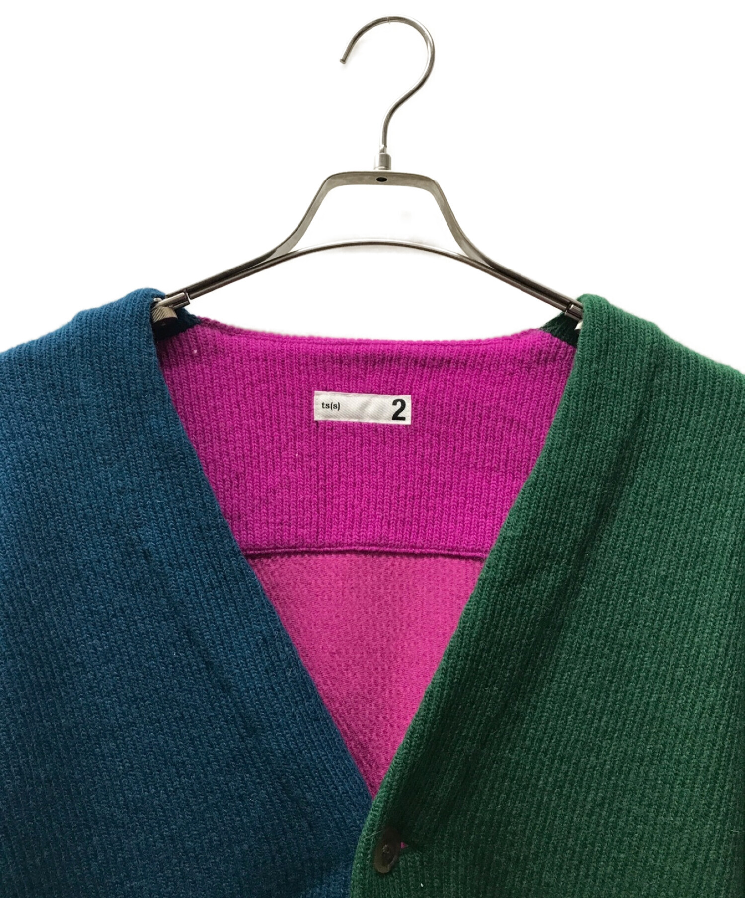 中古・古着通販】ts(s) (ティーエスエス) COLOR PANEL EASY CARDIGAN  