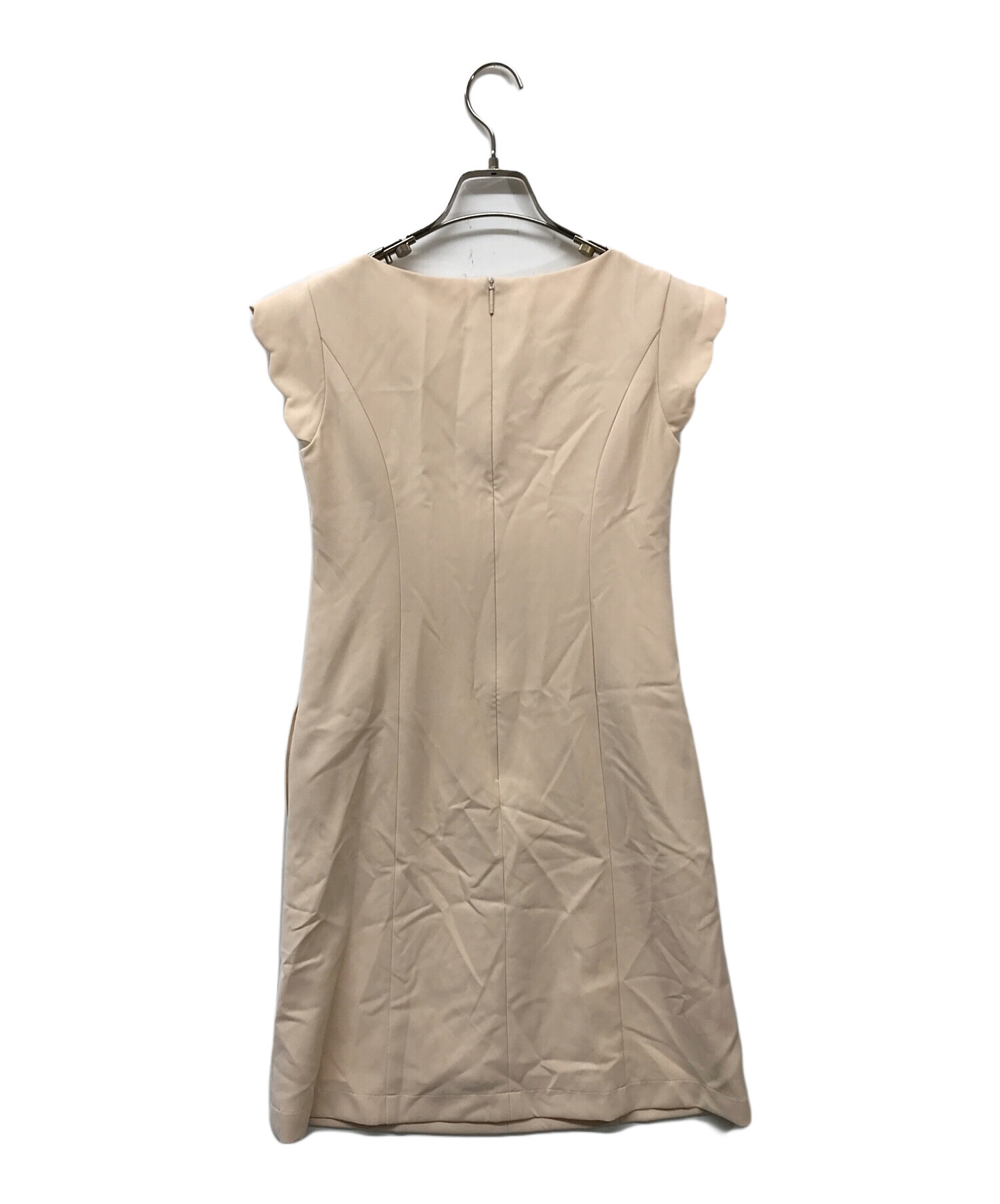 美品✨ルネ リネン100% ノースリーブ ワンピース Rene ベージュ 中古・古着通販】Rene basic (ルネベーシック) ノースリーブワンピース