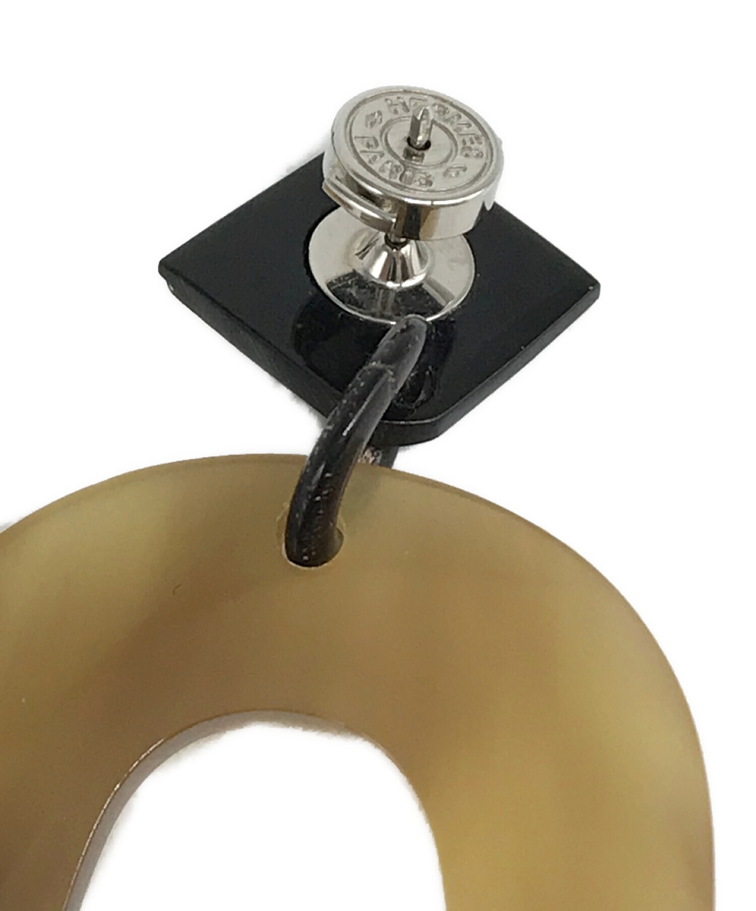 中古・古着通販】HERMES (エルメス) バッファローホーンピアス