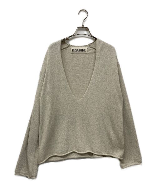 中古・古着通販】INSCRIRE (アンスクリア) Vネックニット ベージュ
