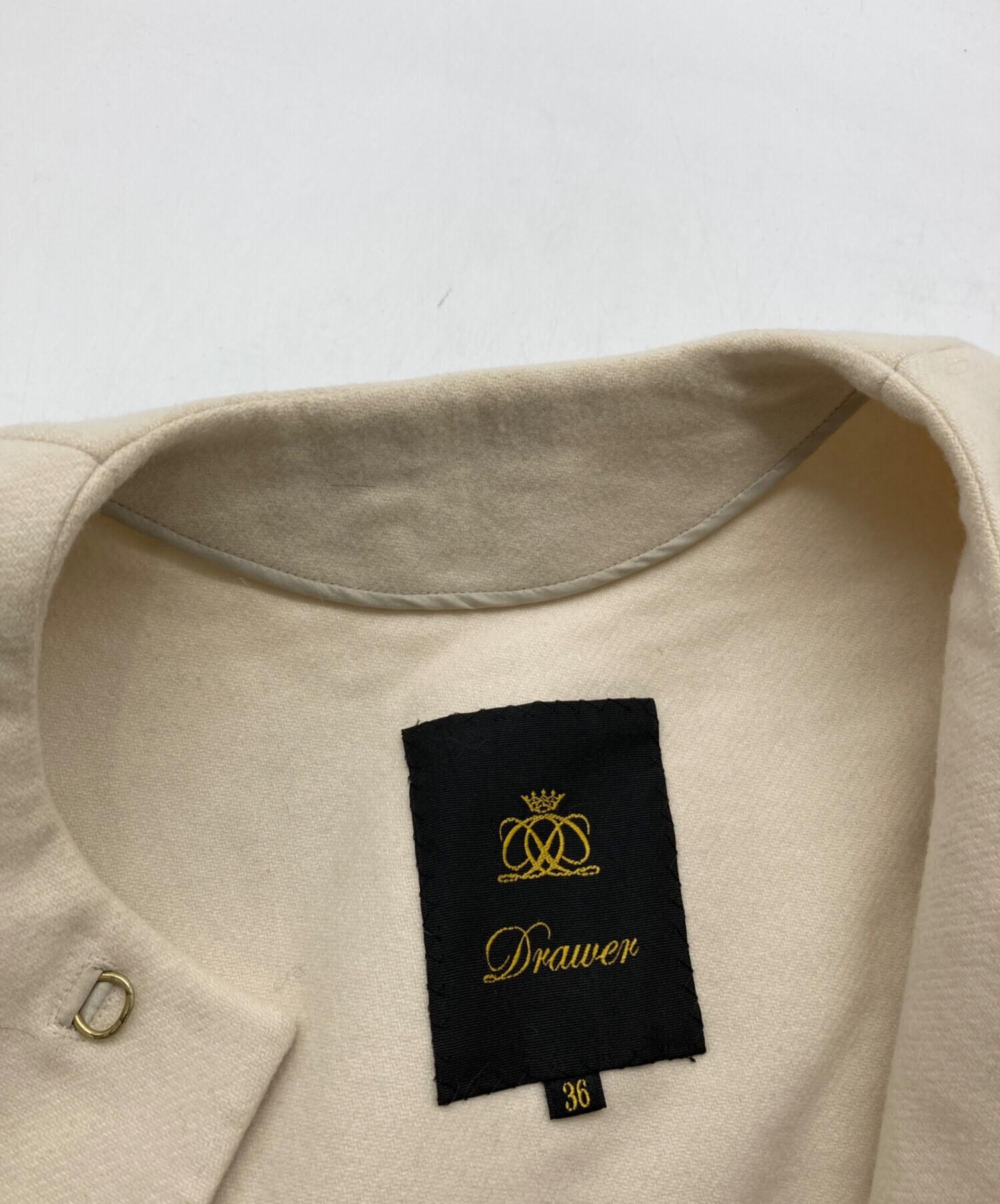 中古・古着通販】DRAWER (ドゥロワー) リバーノーカラーコート