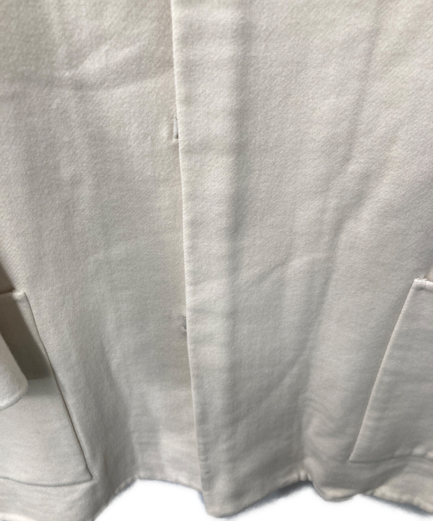 【美品】Drawer　ドゥロワー　ノーカラーコート　コクーン　ベージュ 新 デザインファッション - 【美品】Drawer ドゥロワー ノー