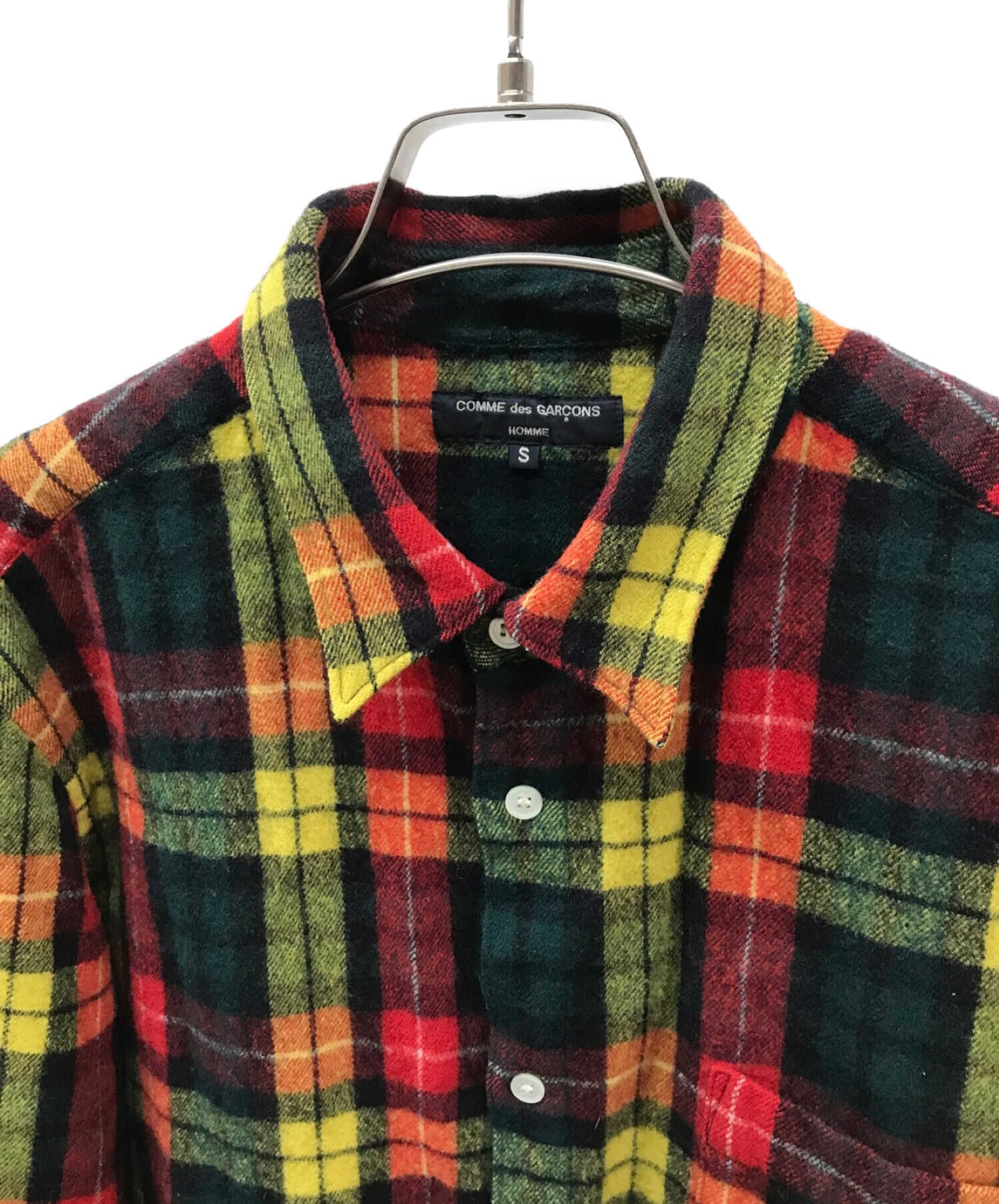 レア】田中オムCOMME des GARÇONSオムスペチェック柄ネルシャツ