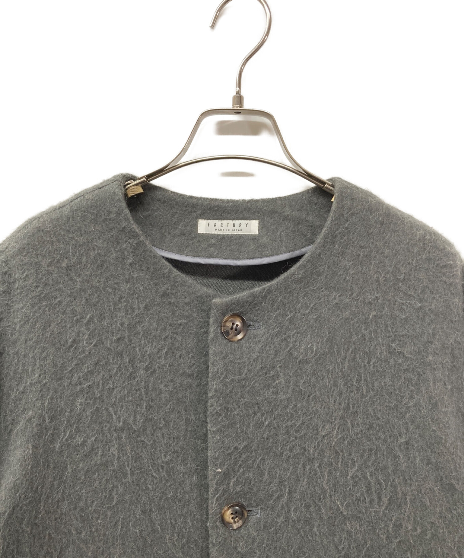 中古・古着通販】FACTORY (ファクトリー) アルパカノーカラーコート