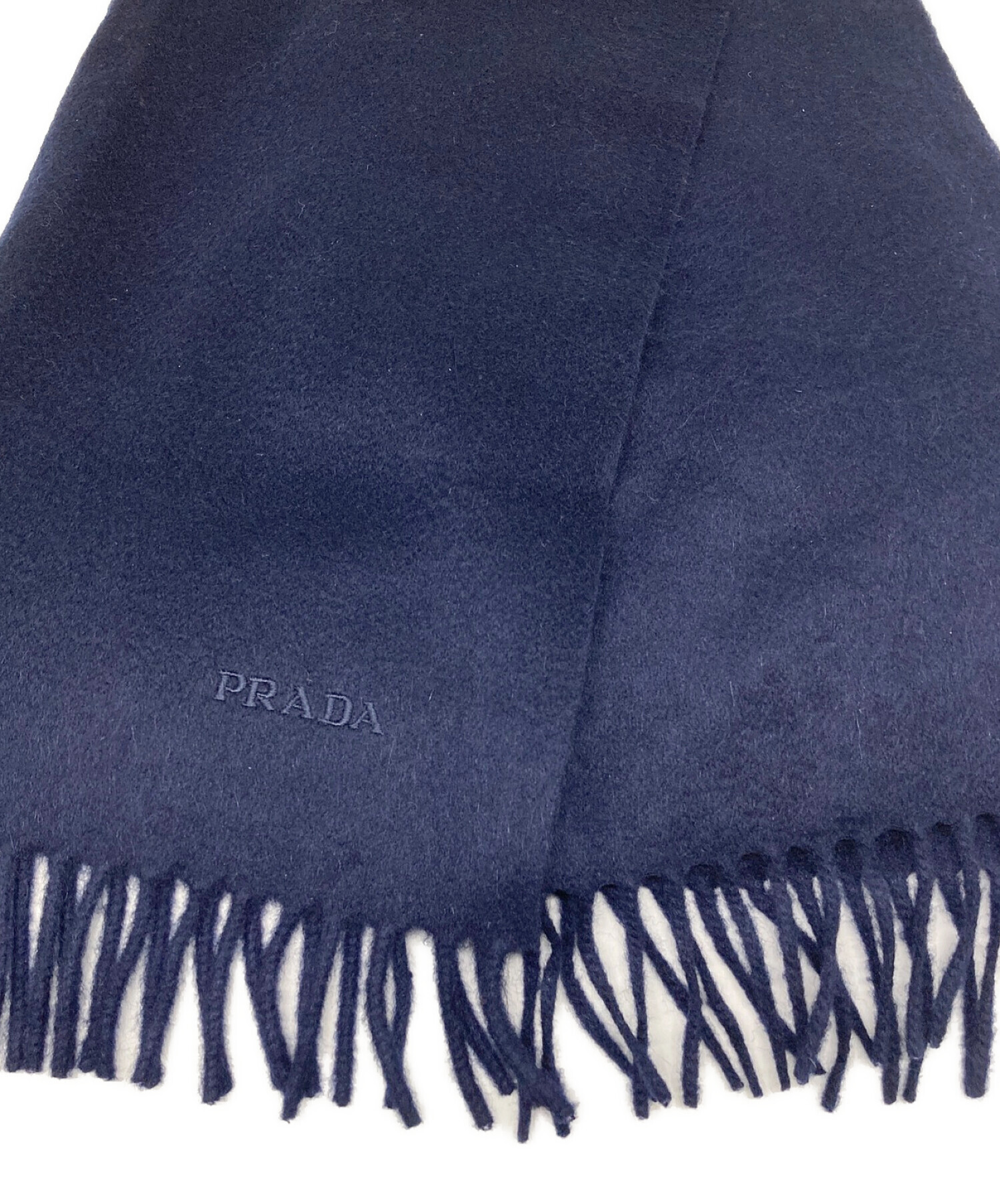 PRADA プラダ マフラー ネイビー ブルー 【公式通販】