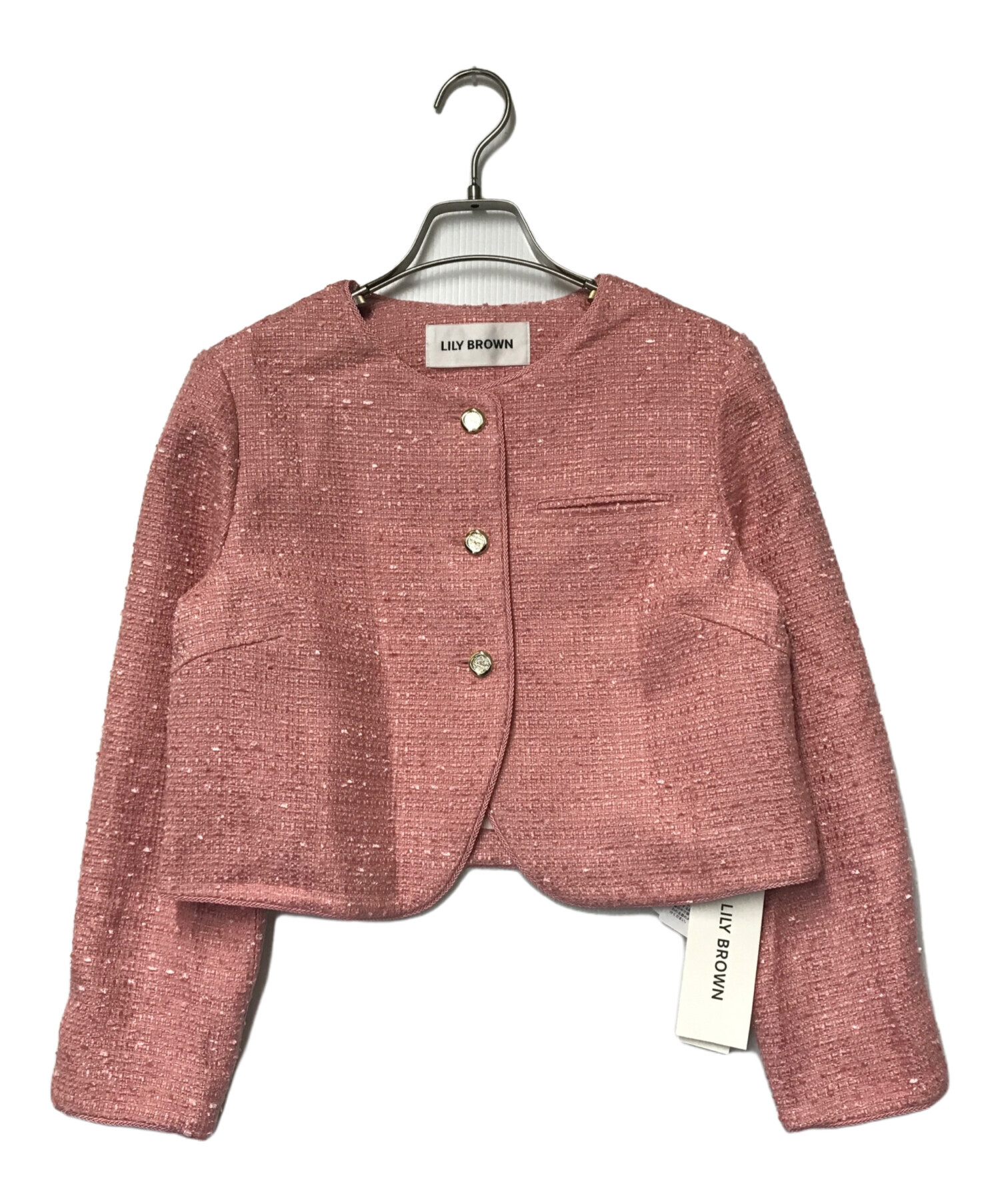 中古・古着通販】Lily Brown (リリーブラウン) ツイードクロップド