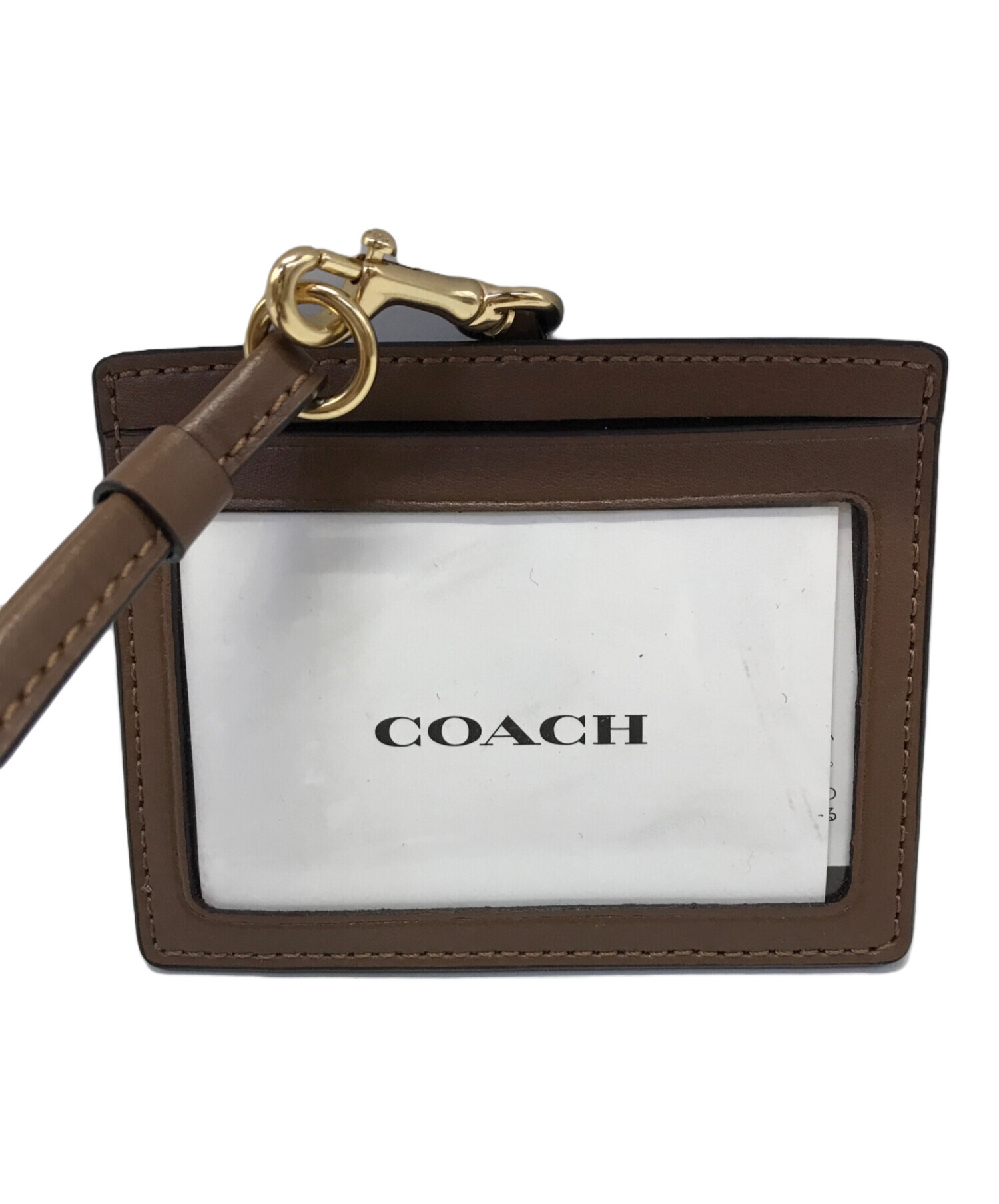 COACH コーチ　ID パスケース カードケース　ブラウン 特価！コーチ IDケース パスケース 定期入れ カードケース ブラウン