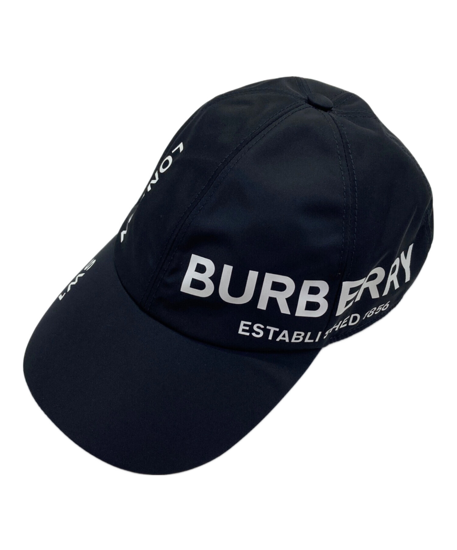 【美品】BURBERRY ホースフェリー 黒 ベースボールキャップ BURBERRY（バーバリー） ベースボールキャップ MH BBY HRSFRRY BSB CAP