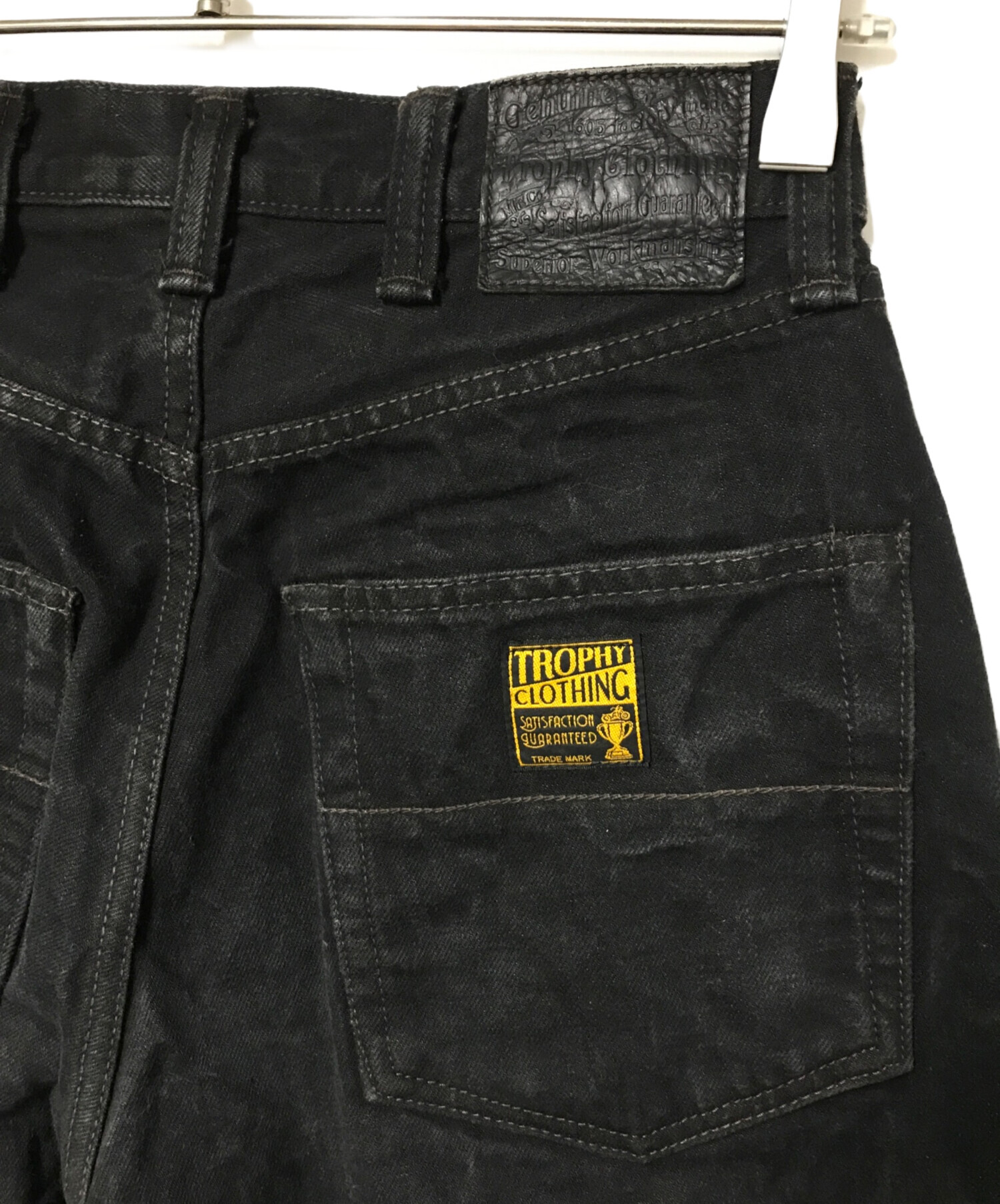 中古・古着通販】Trophy Clothing ダブルニーブラックデニムパンツ 