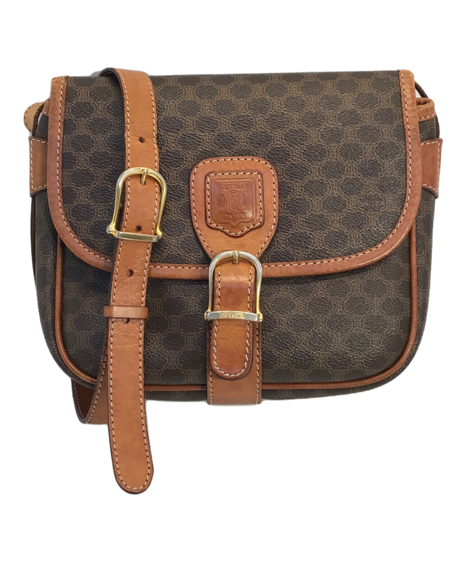 中古・古着通販】CELINE (セリーヌ) マカダム柄ショルダーバッグ