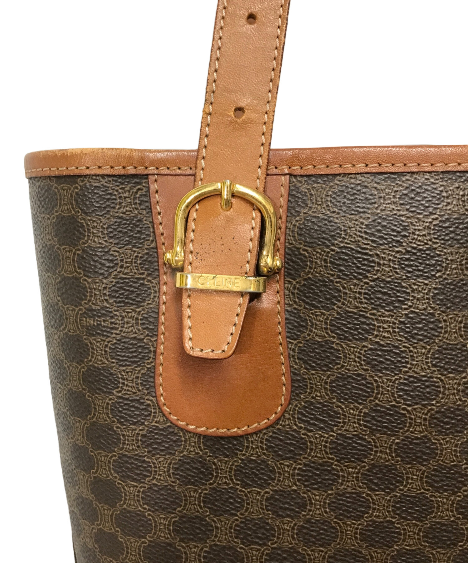 中古・古着通販】CELINE (セリーヌ) マカダム柄 ワンショルダートート 