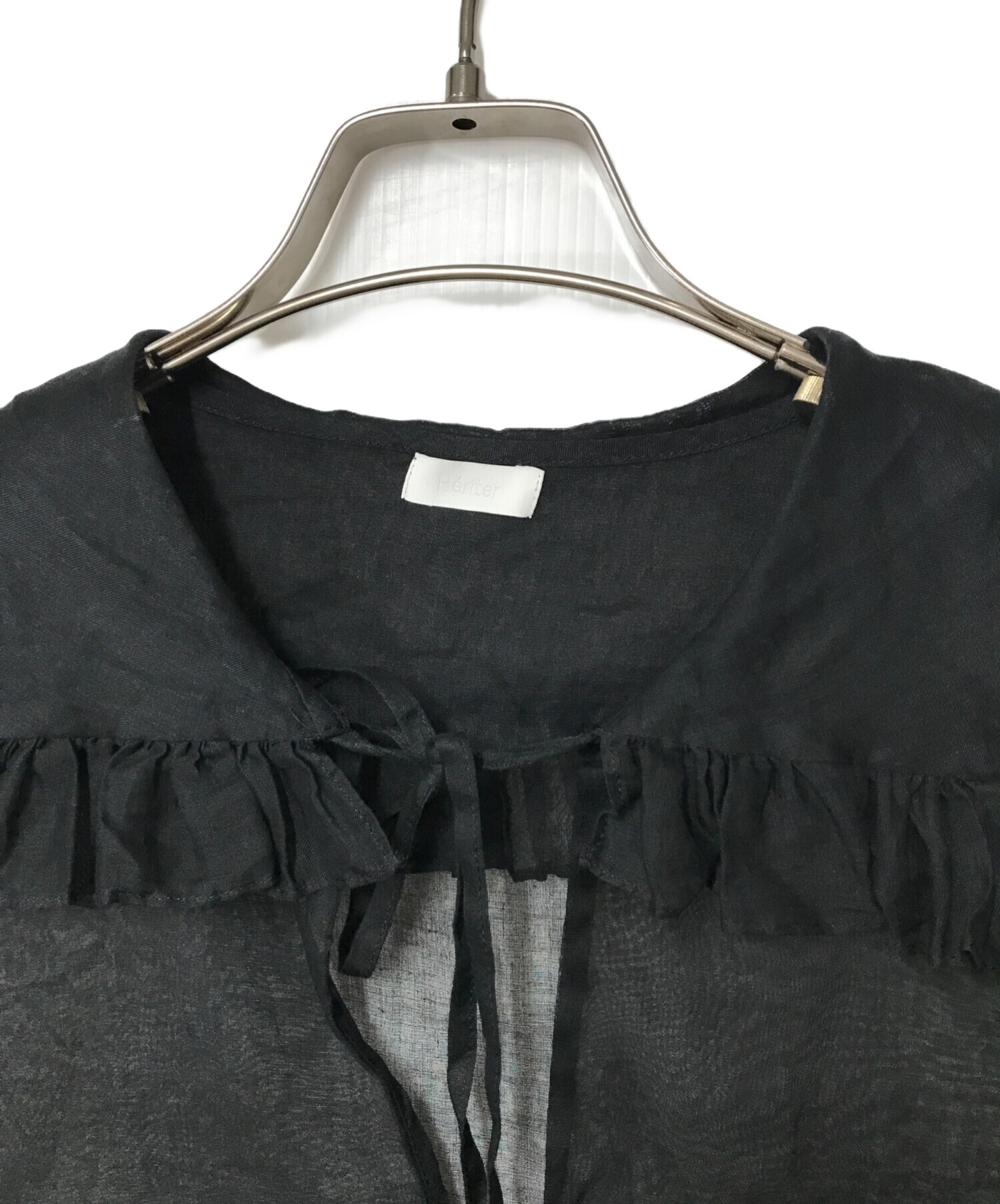 中古・古着通販】heriter (エリテ) organdy frill collar blouse