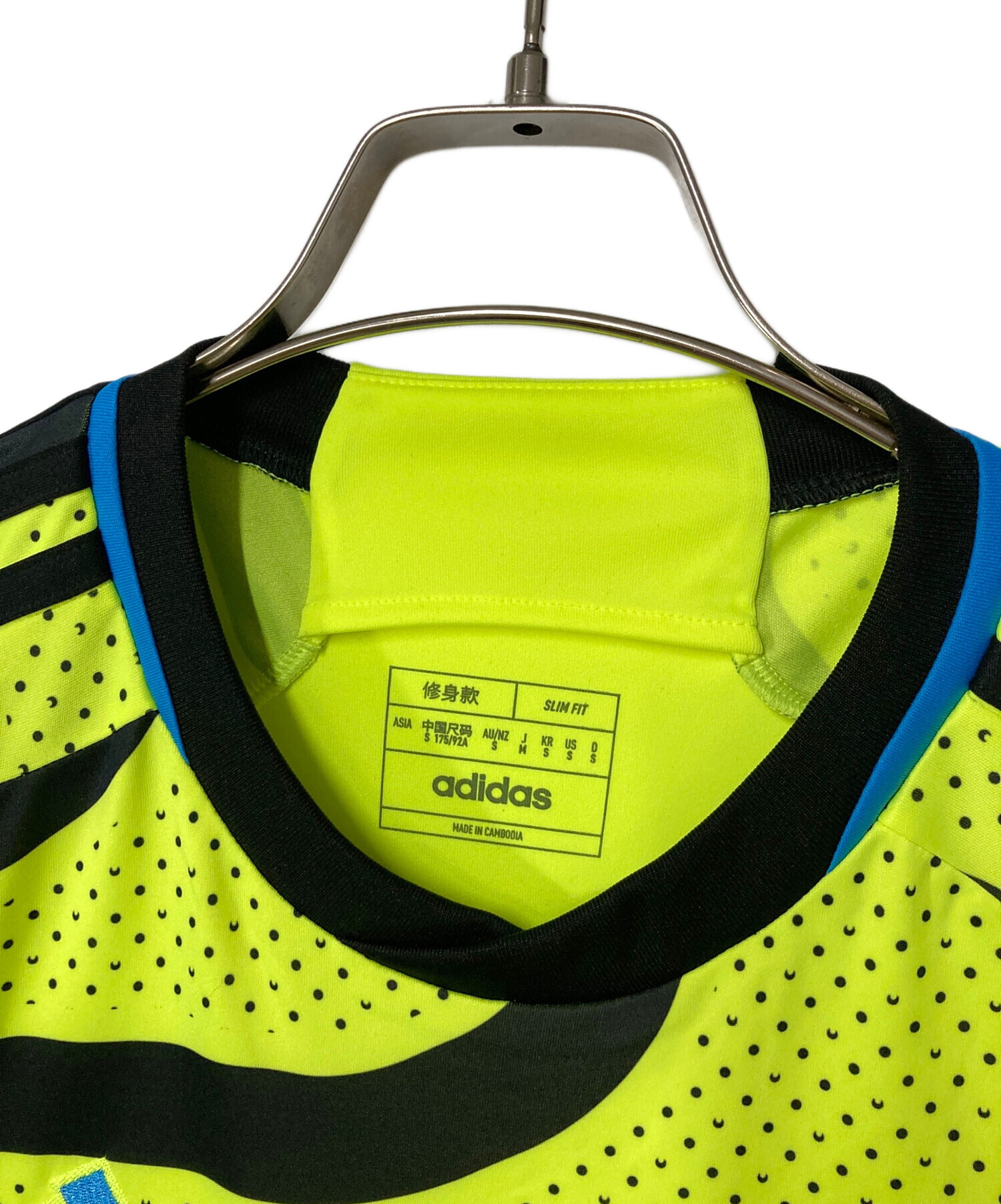 中古・古着通販】adidas (アディダス) ゲームシャツ イエロー×ブラック