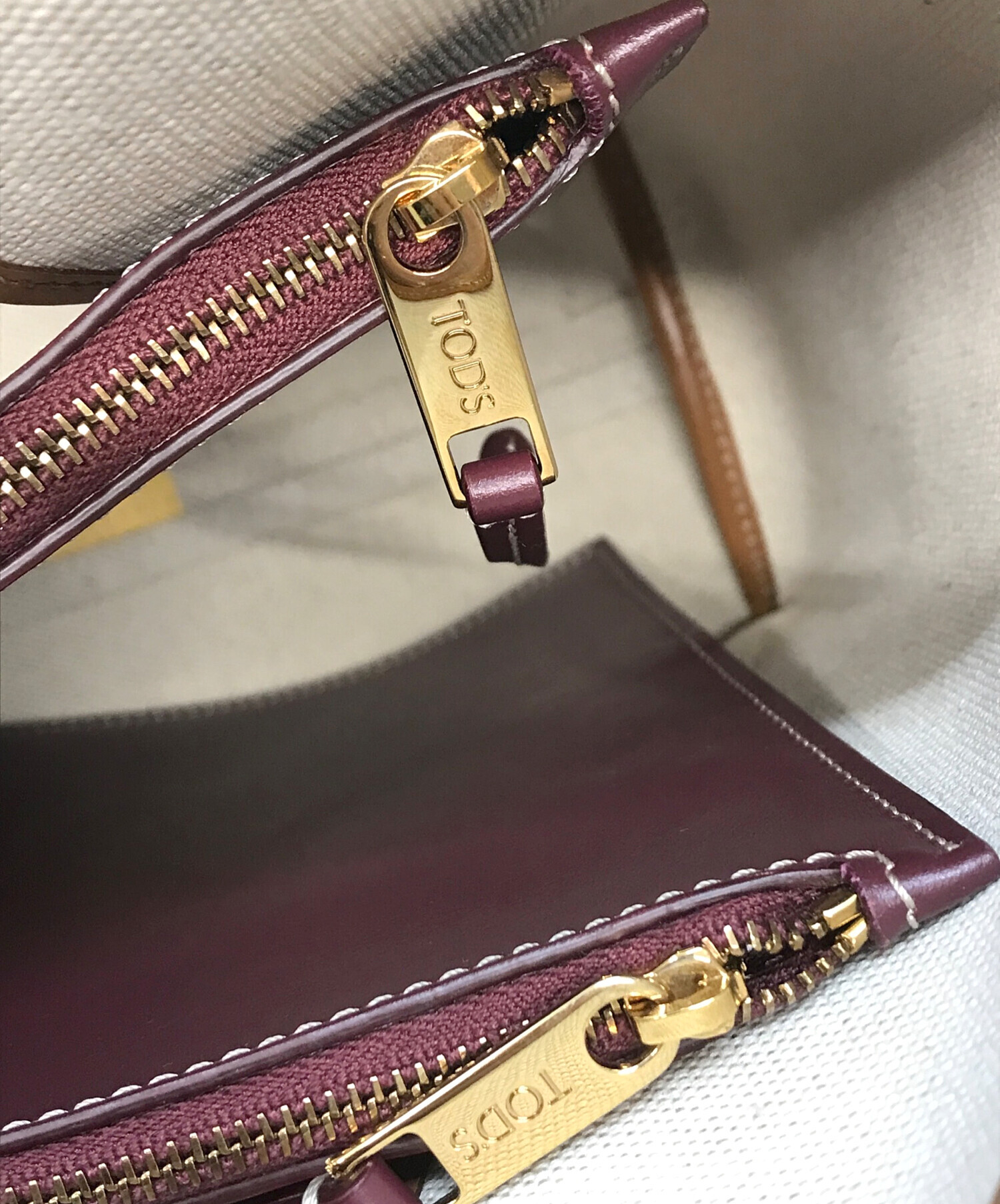 中古・古着通販】TOD'S (トッズ) キャンバスレザートートバッグ TOD'S