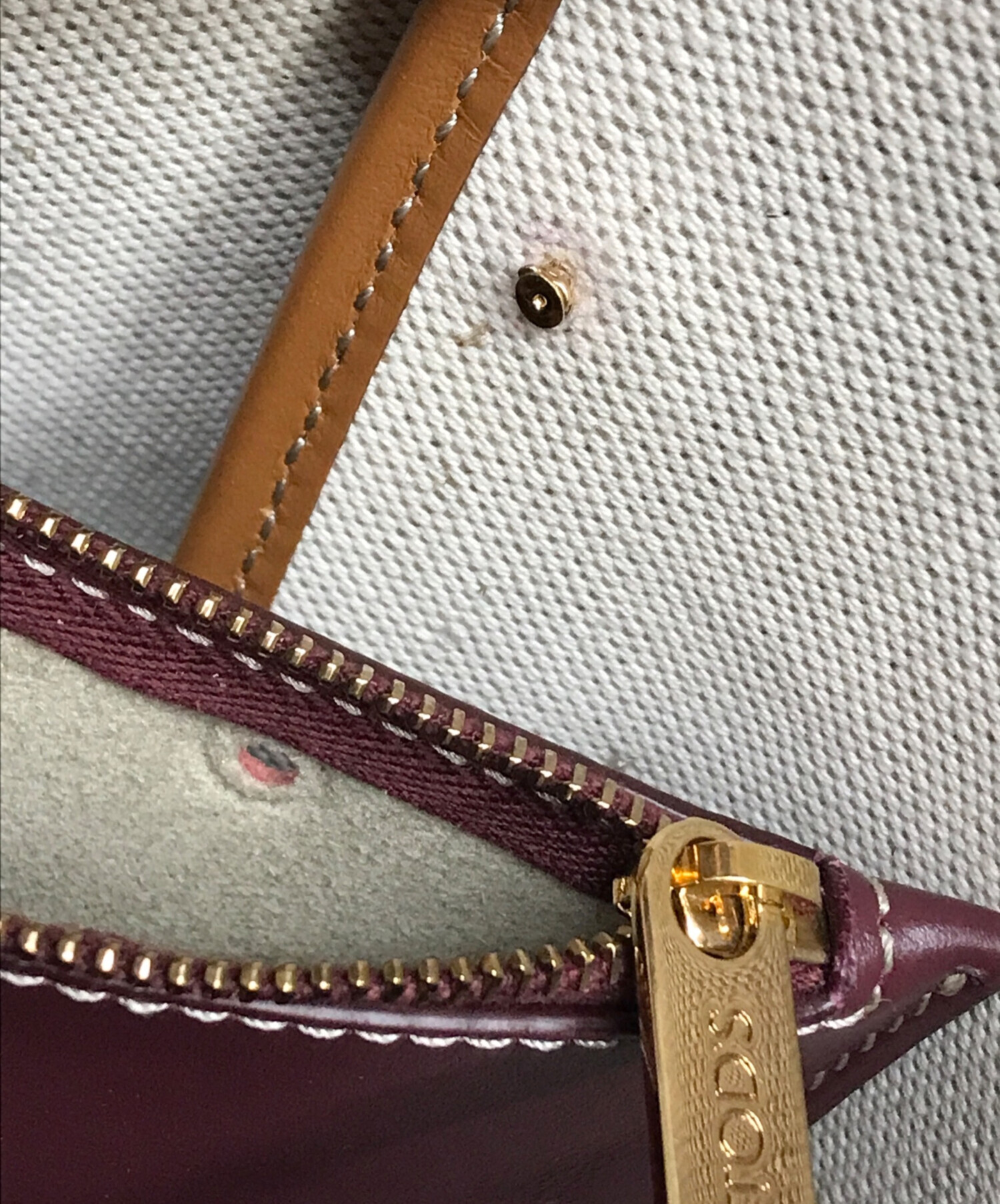 中古・古着通販】TOD'S (トッズ) キャンバスレザートートバッグ TOD'S