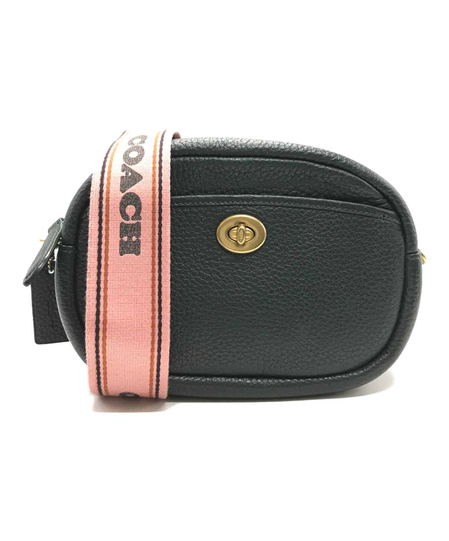 中古・古着通販】COACH (コーチ) ターンロックカメラバッグ グリーン 
