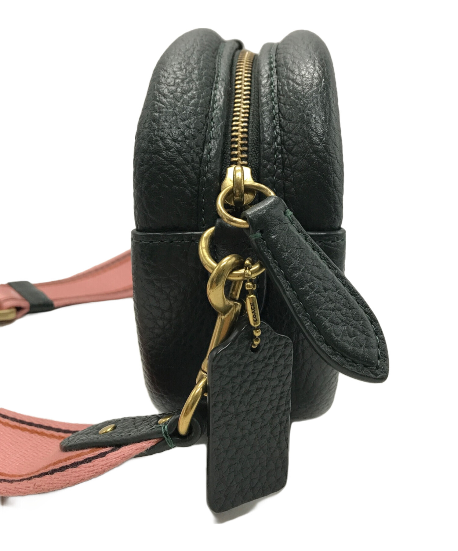 中古・古着通販】COACH (コーチ) ターンロックカメラバッグ グリーン 