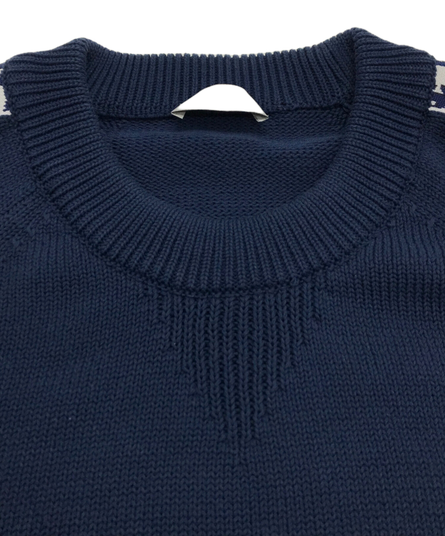 極美品★DIOR オブリーク　コットンジャージー ニット ダークネイビー　L DIOR | セーター ディオール オブリーク コットンジャージー