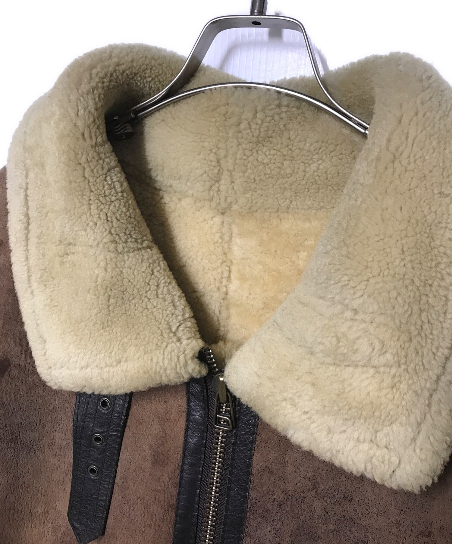 中古・古着通販】USED (ユーズド) B-3 ムートンジャケット ブラウン