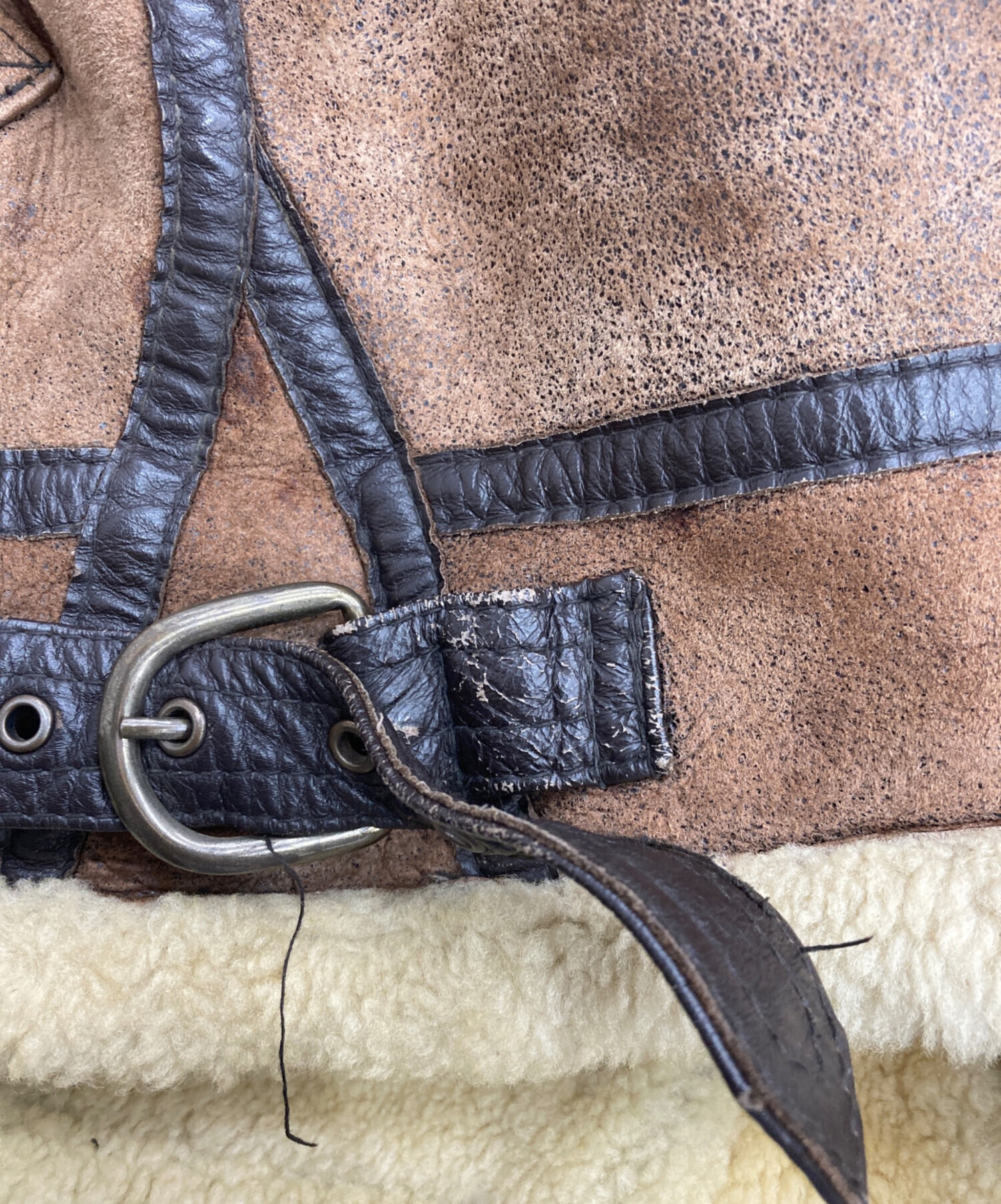 中古・古着通販】USED (ユーズド) B-3 ムートンジャケット ブラウン