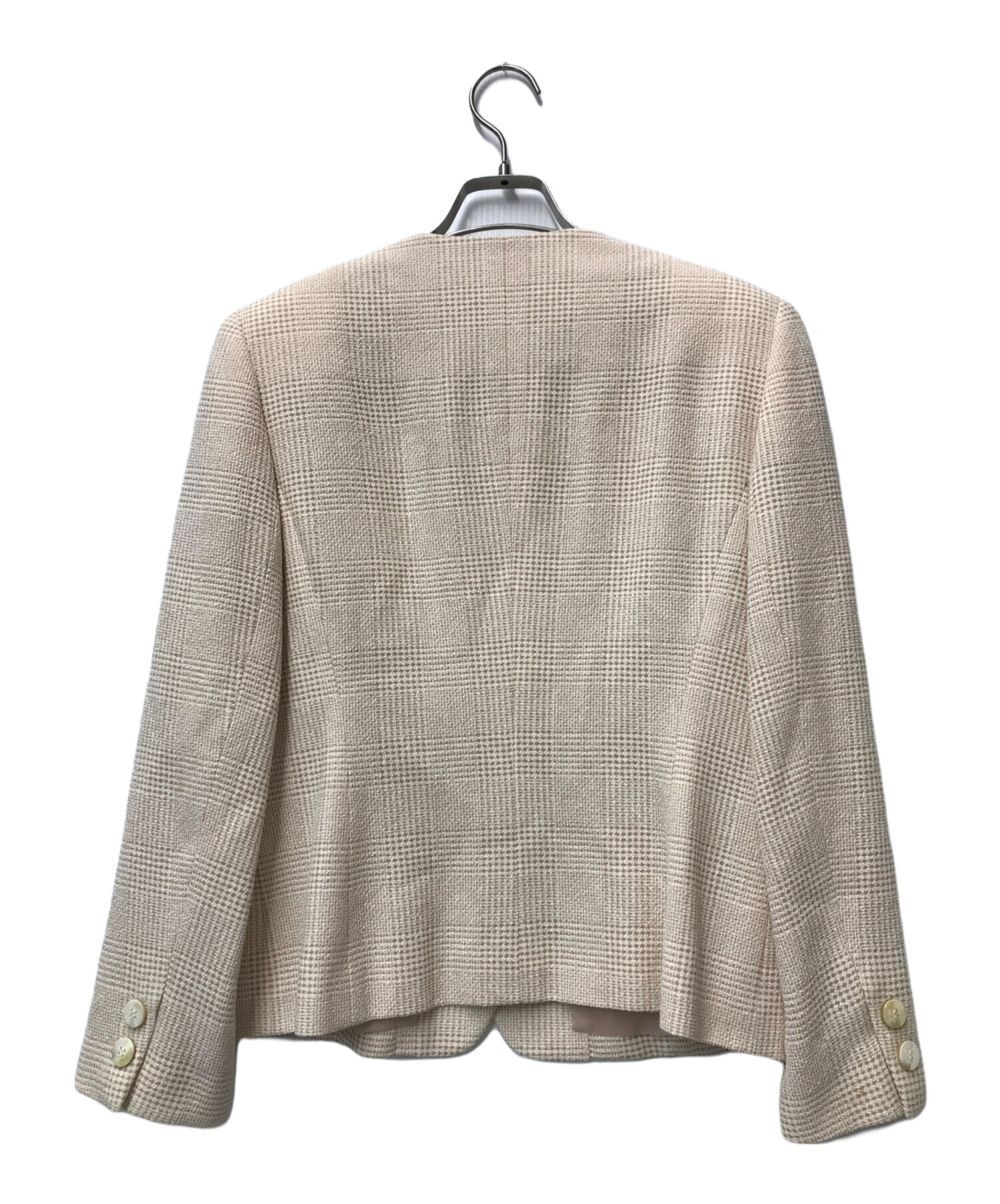 Burberry ／バーバリー】ノーカラージャケット サイズ11号 ツイード