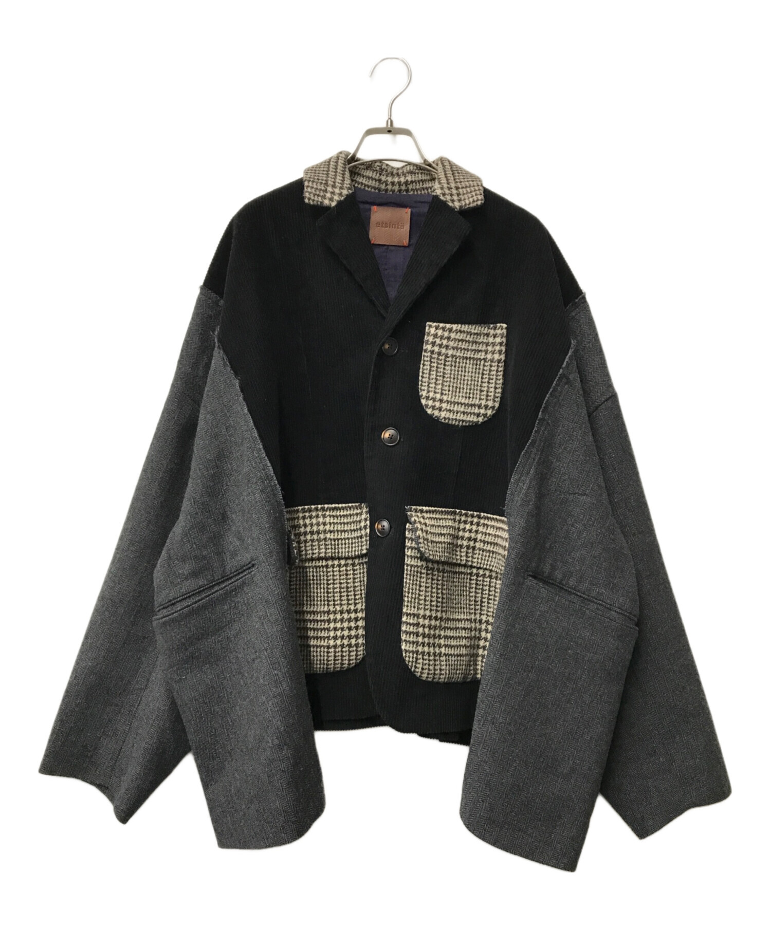 中古・古着通販】etsinta (エシンタ) ツイードリメイクジャケット 