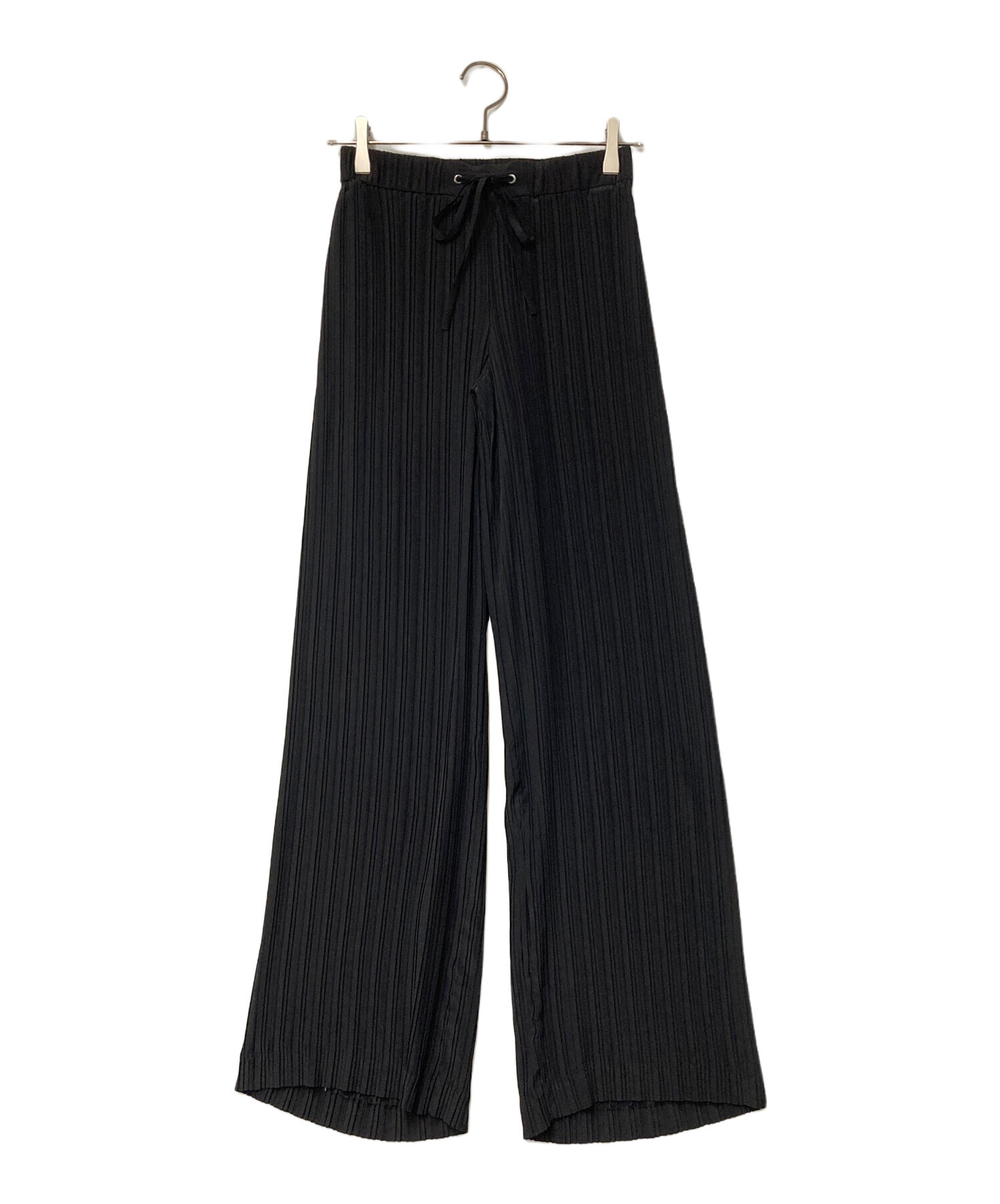 中古・古着通販】theory (セオリー) プリーツパンツ ブラック サイズ 