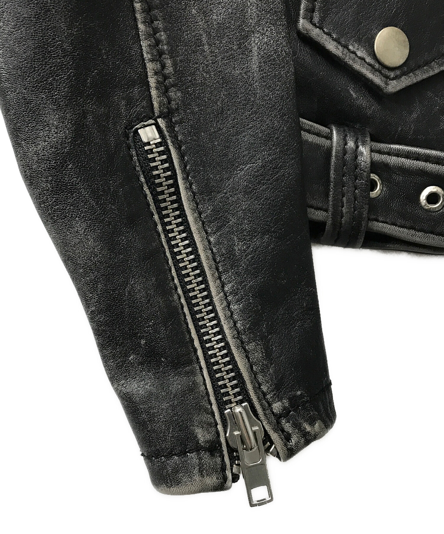 中古・古着通販】DIESEL (ディーゼル) レザーダブルライダース 