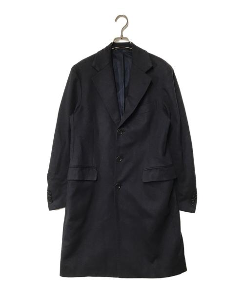 SALE De Petrillo ベルテッド チェスターコート 44 ネイビー 中古・古着通販】De Petrillo (デペトリロ) カシミヤチェスターコート