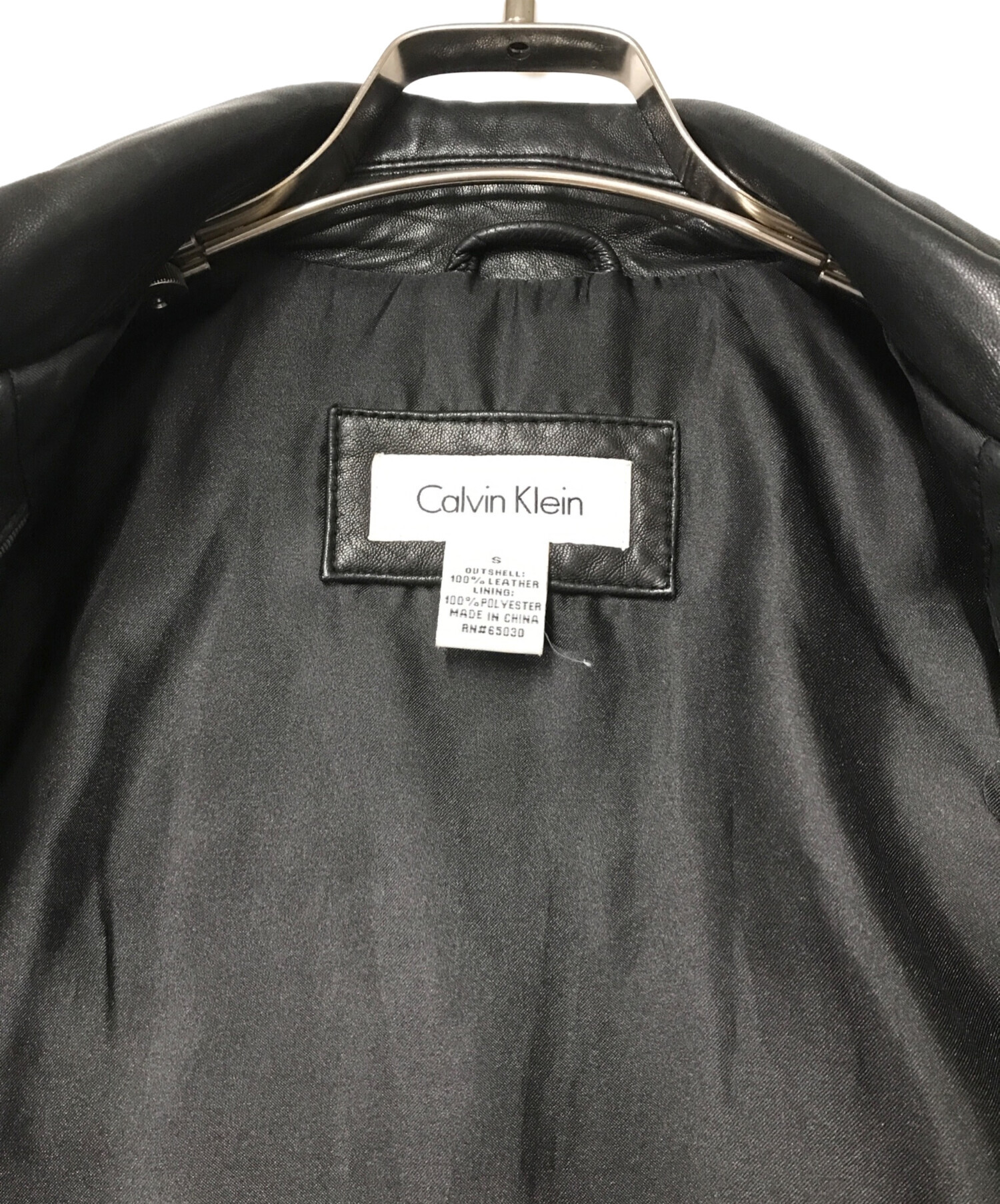 中古・古着通販】Calvin Klein (カルバンクライン) レザーコート