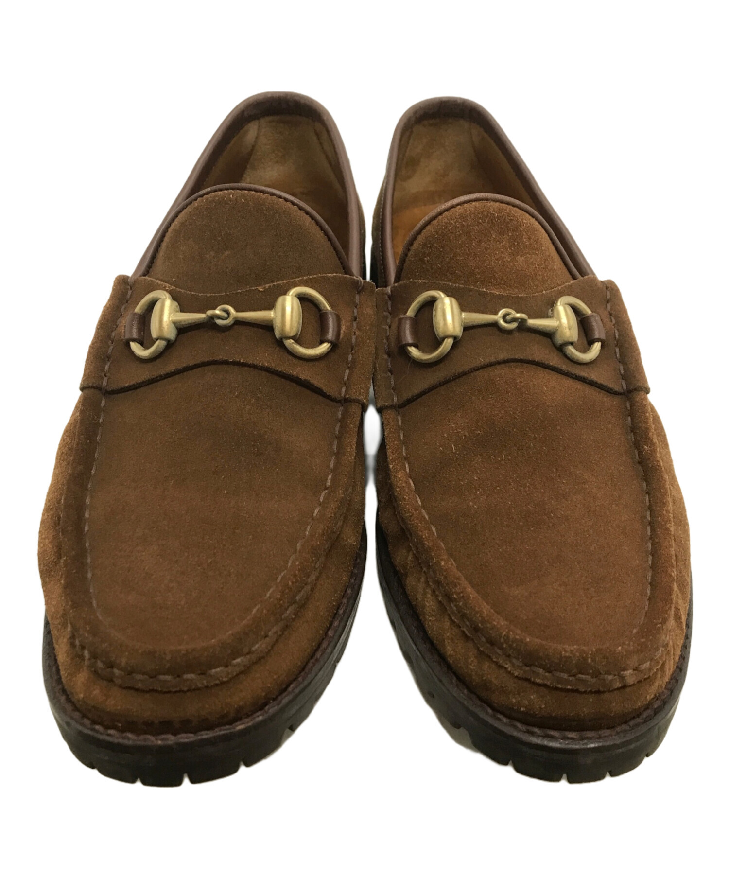 中古・古着通販】GUCCI (グッチ) ホースビット スエードローファー