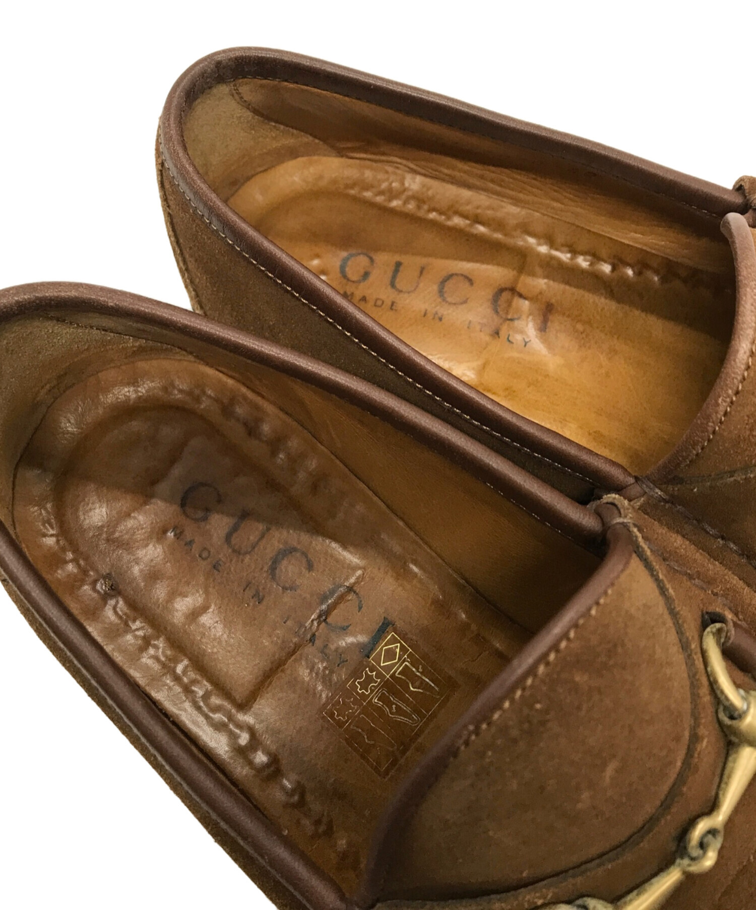 中古・古着通販】GUCCI (グッチ) ホースビット スエードローファー