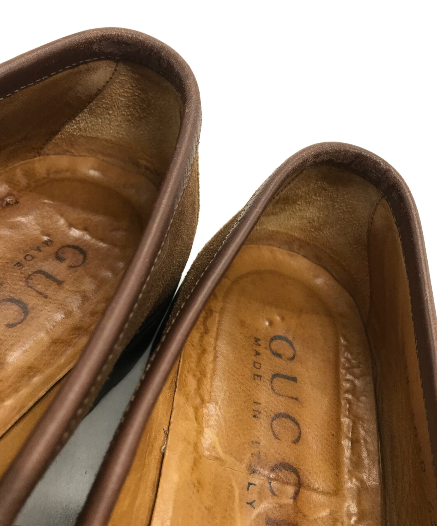 中古・古着通販】GUCCI (グッチ) ホースビット スエードローファー