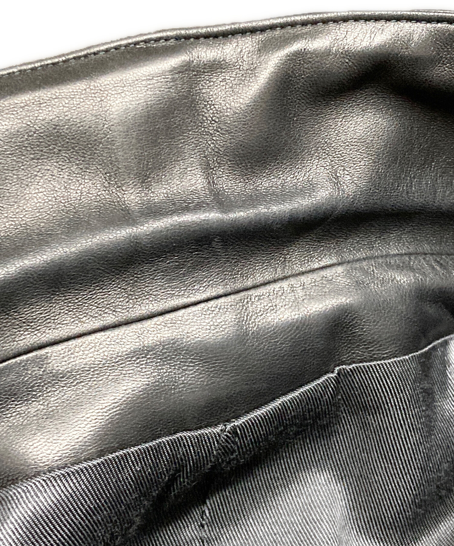 中古　アニエスベーオム　レザー　テーラードジャケット 中古・古着通販】agnes b homme (アニエスベーオム) シープ