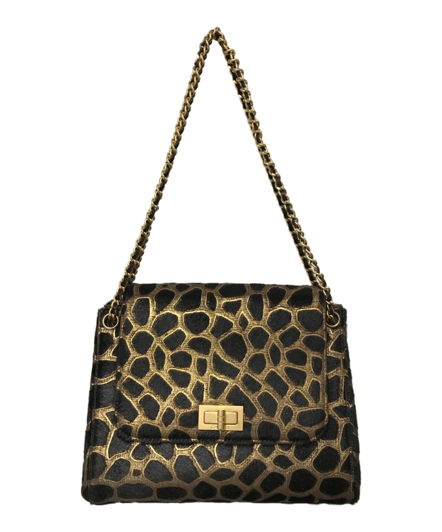 中古・古着通販】CHANEL (シャネル) ハラコ ジラフ柄 チェーン